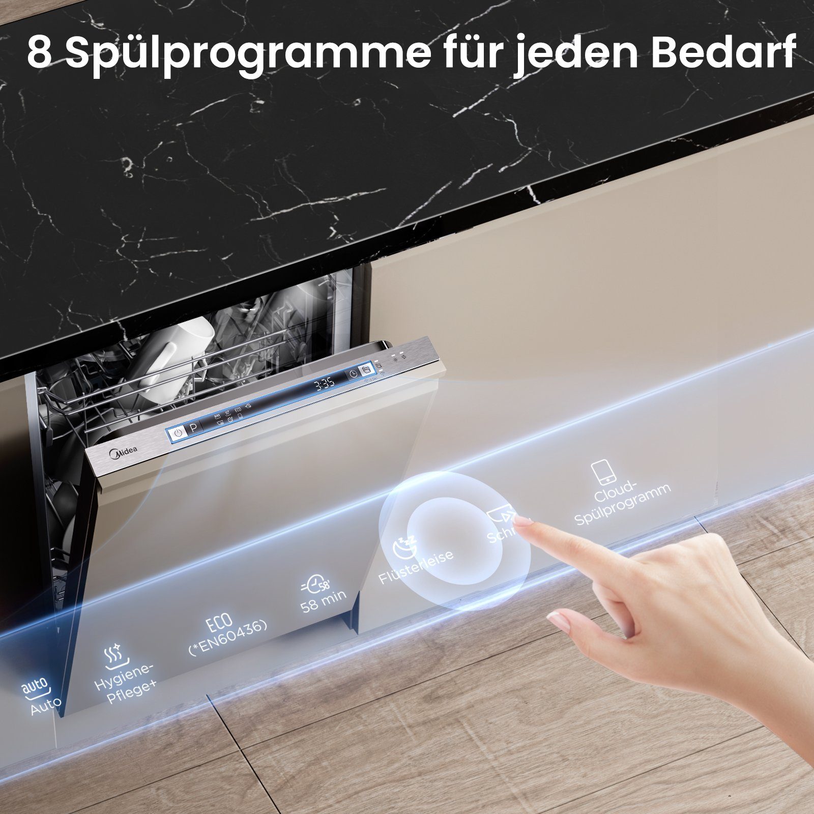 Midea vollintegrierbarer Geschirrspüler SV 5.14K10C