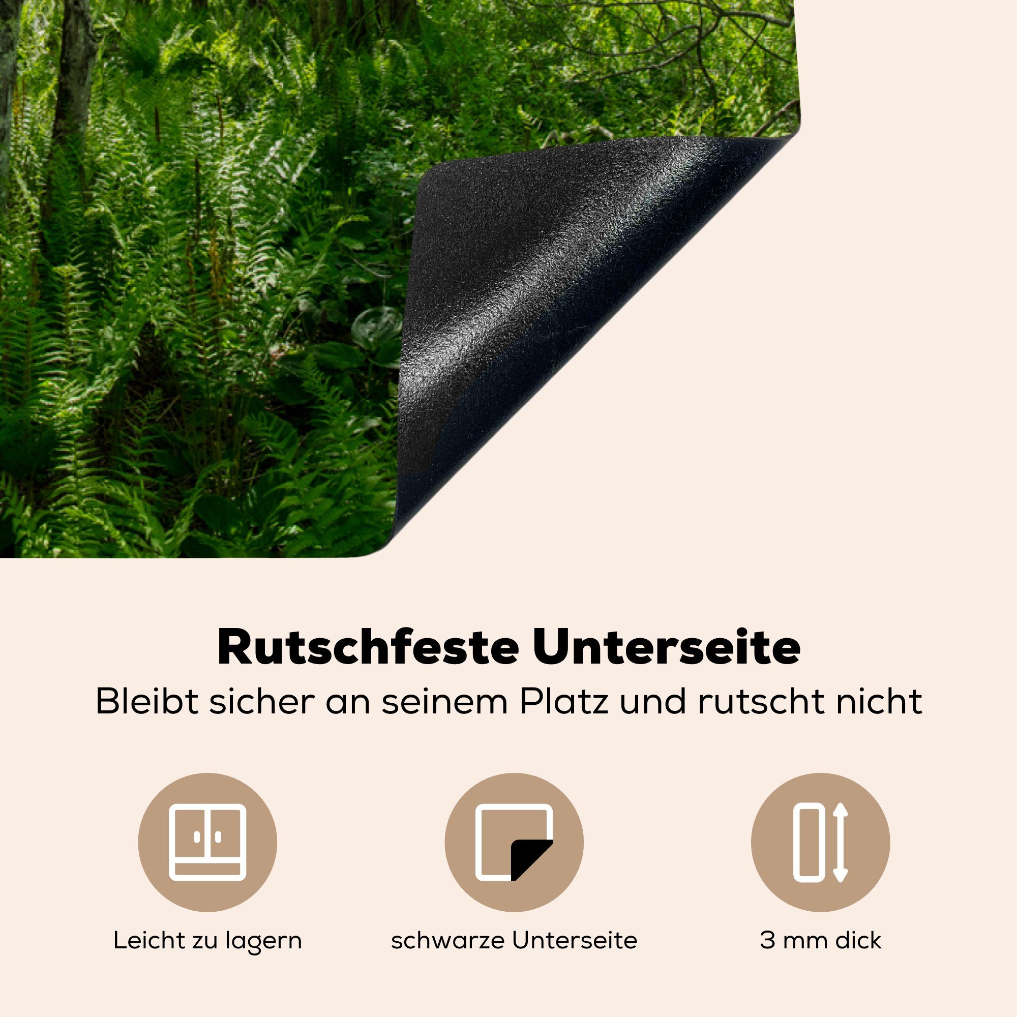 MuchoWow Wald Herdblende-/Abdeckplatte Maine, (1 in Steg für im tlg), Ceranfeldabdeckung, cm, Arbeitsplatte 83x51 küche Vinyl,