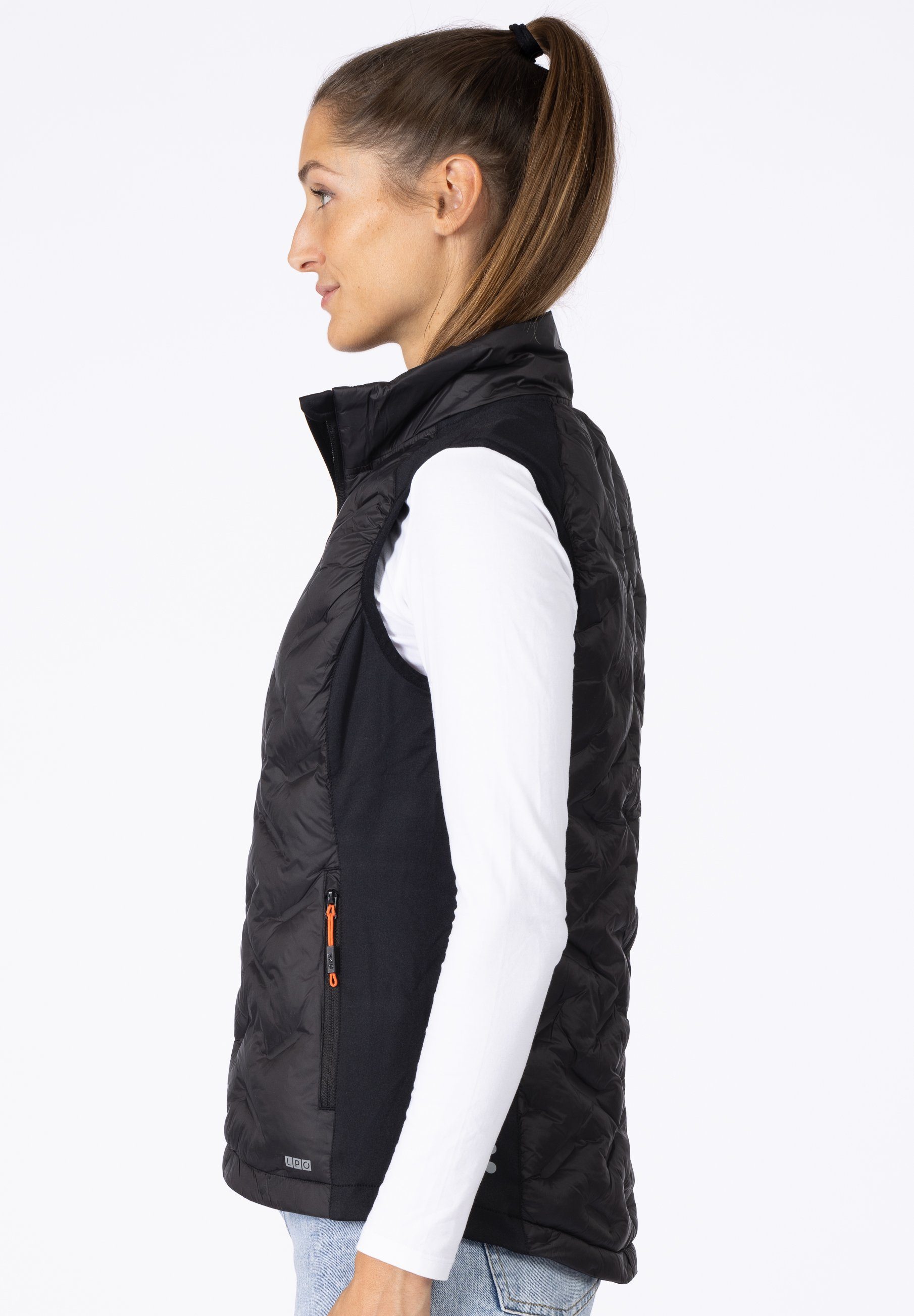 DEPROC Active Steppweste Stehkragen black Funktionsweste, mit YOLANDA Women Hybridweste CS Outdoorweste