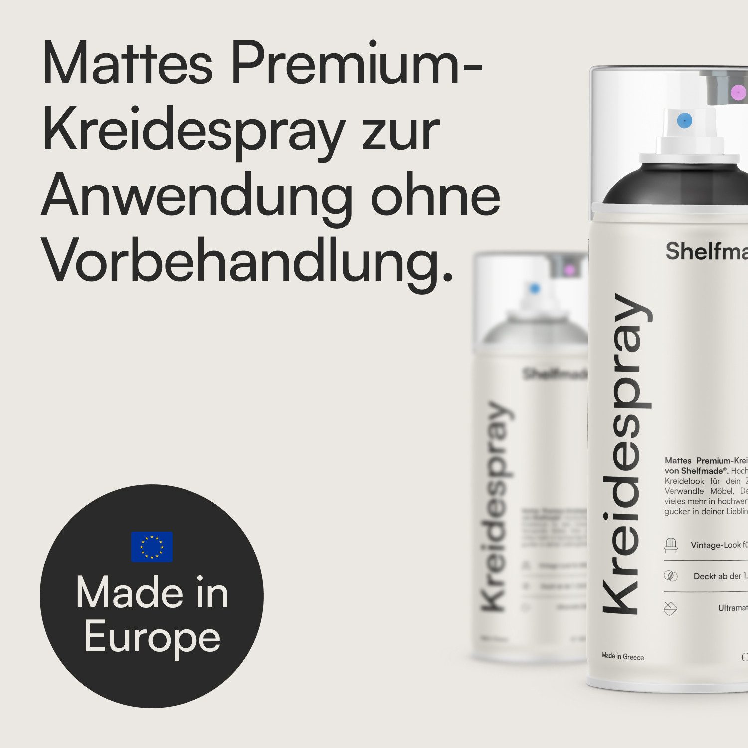 shelfmade Sprühflasche Shelfmade Kreidespray - Kreidefarbe Spray Chalk Kreidesprühfarbe – Bild 4 von 5