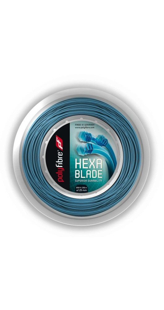 Tennissaite Hexablade (Spin+Kontrolle) blau 200m Rolle