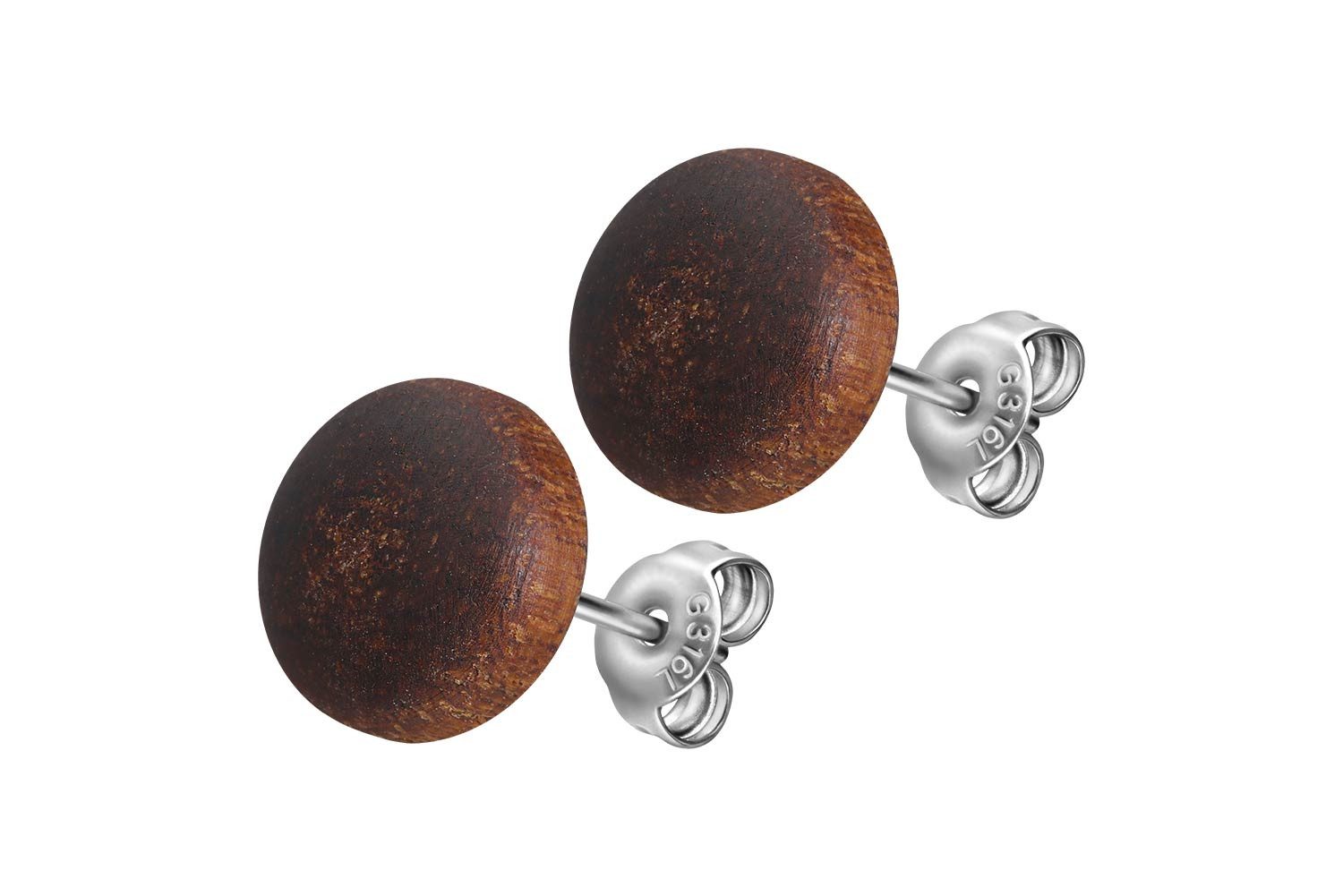 FILANGO Piercing-Set Chirurgenstahl Ohrstecker HOLZDISC (Ohrstecker günstig online kaufen