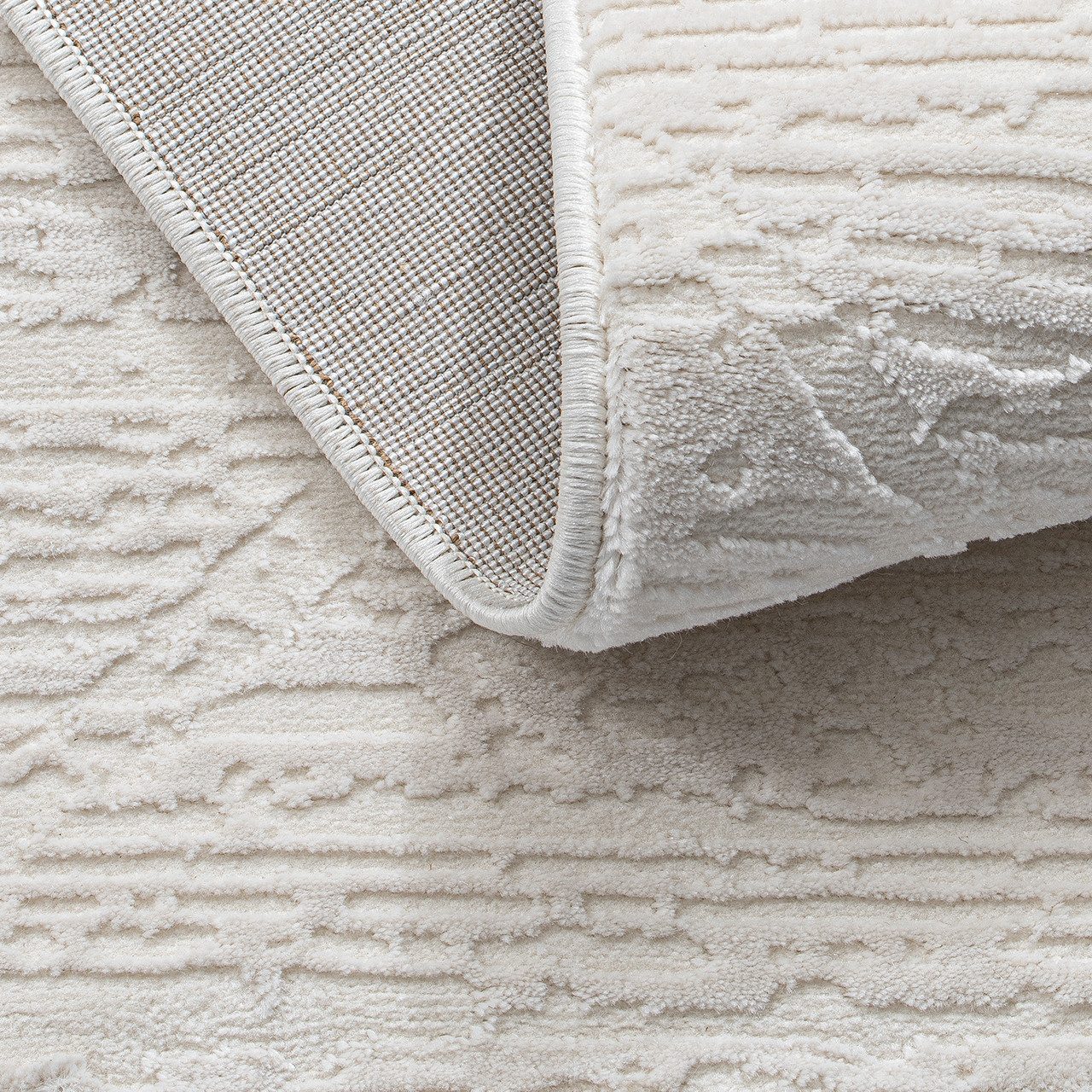 Sehrazat Teppich Moda 1200, auch als Läufer, rund, Höhe: 11 mm, Kurzflor, grafisches Hoch Tief Muster, Wohnzimmer