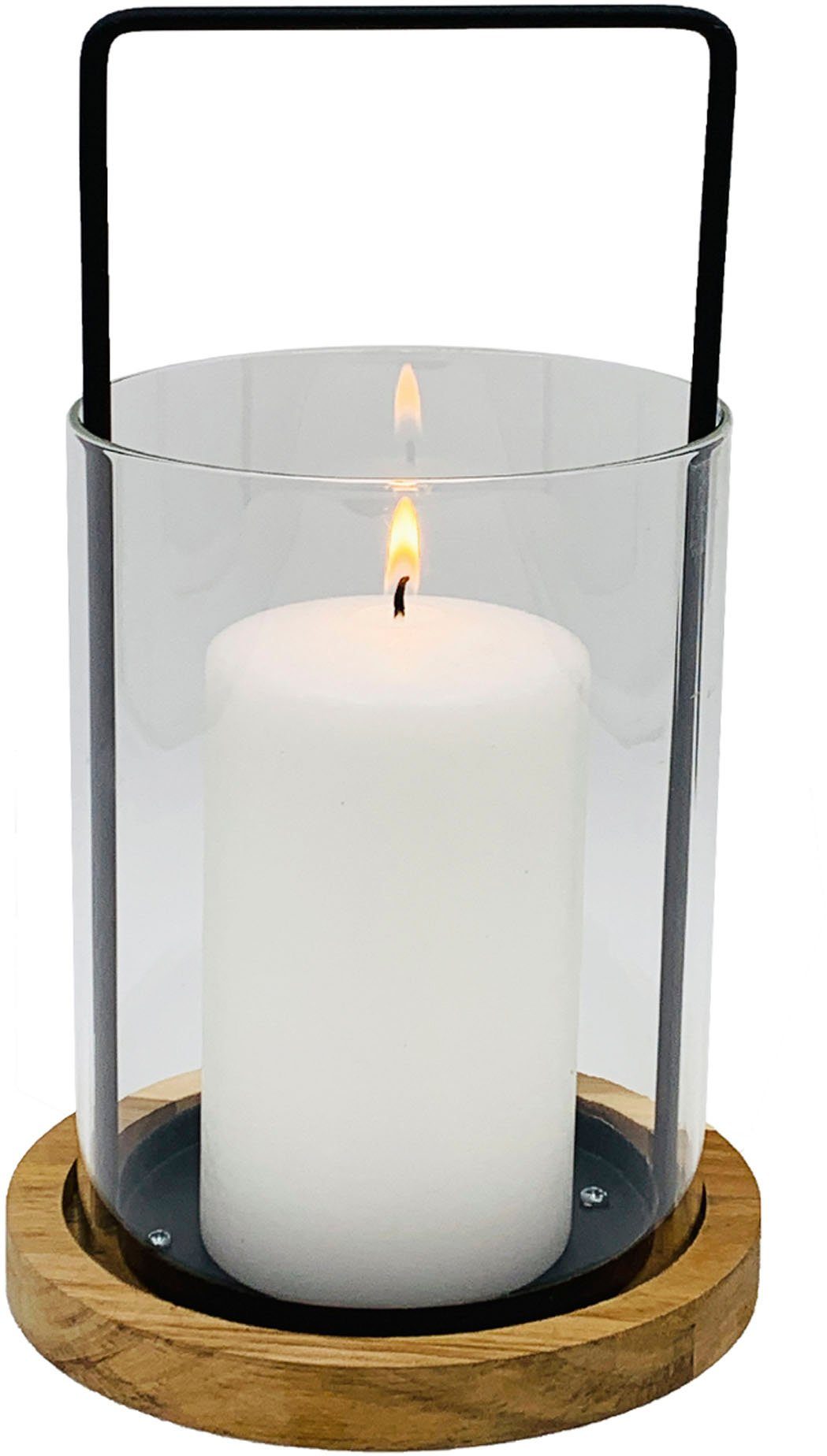 St), 22 abnehmbarer Home Kerzenhalter ca. cm, Stumpenkerzenhalter, Höhe Glaszylinder Windlicht (1 Weillen affaire