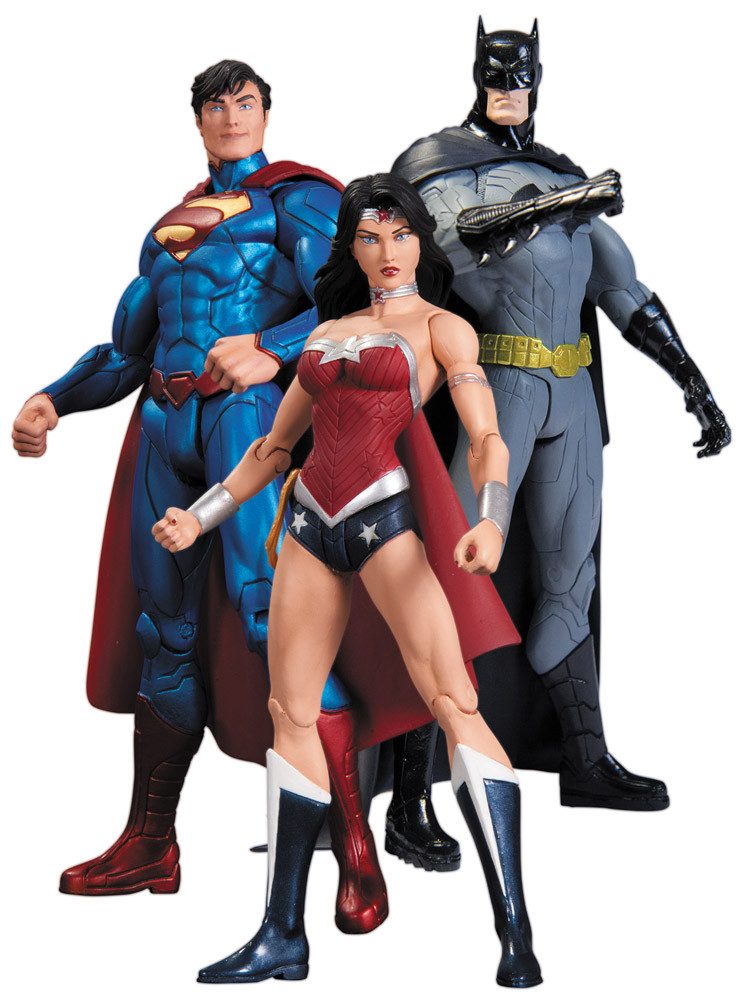 DC Comics Actionfigur DC COMICS NEW 52 BATMAN WONDER WOMAN SUPERMAN ACTIONFIGUREN 3-PACK