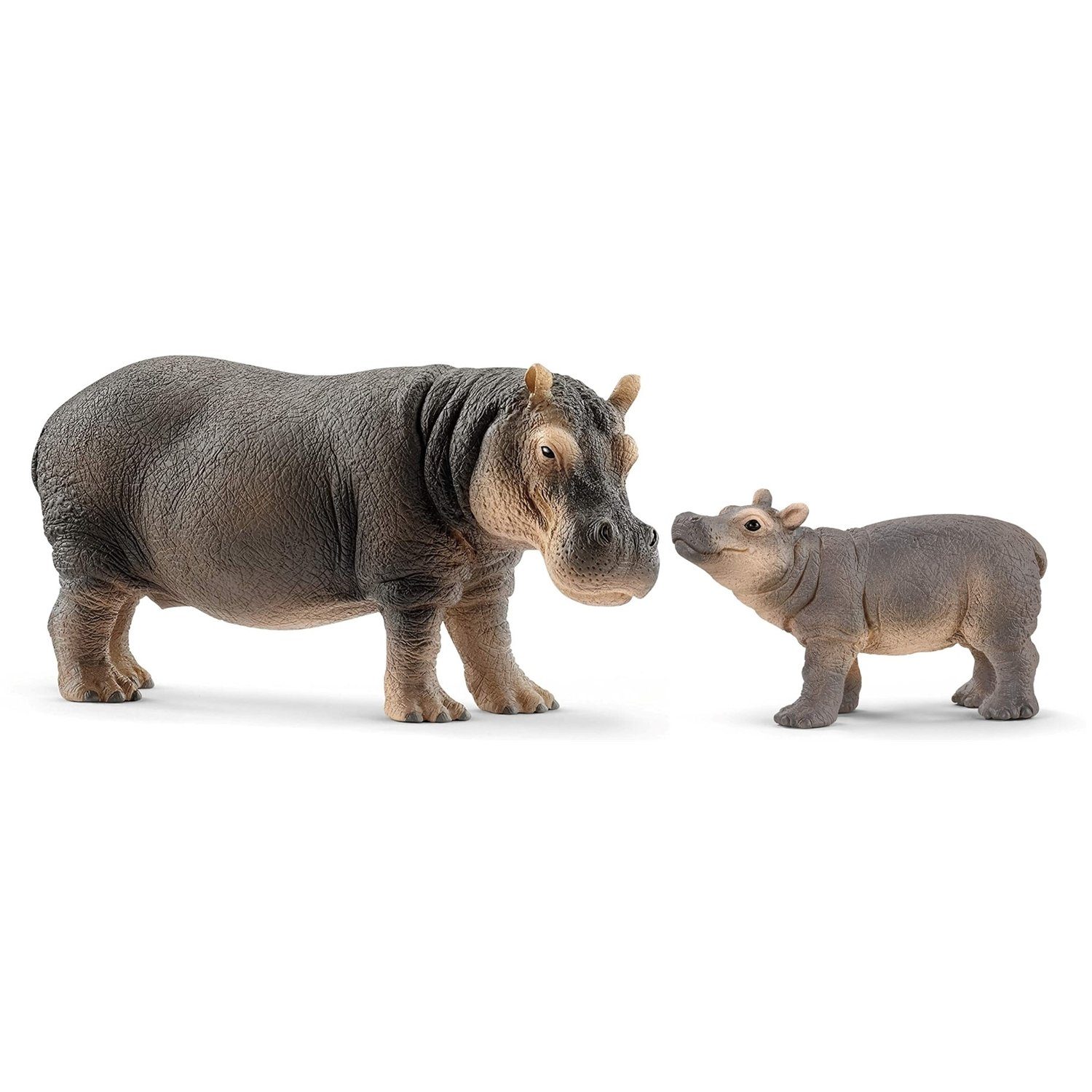 Schleich® Tierfigur 14814 14831 Wild Life 2er Set Flusspferd + Junges