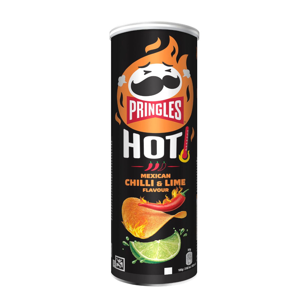 Pringles Knabberei, Pringles Hot Mexican Chilli und Lime Stapelchips Packung 160g