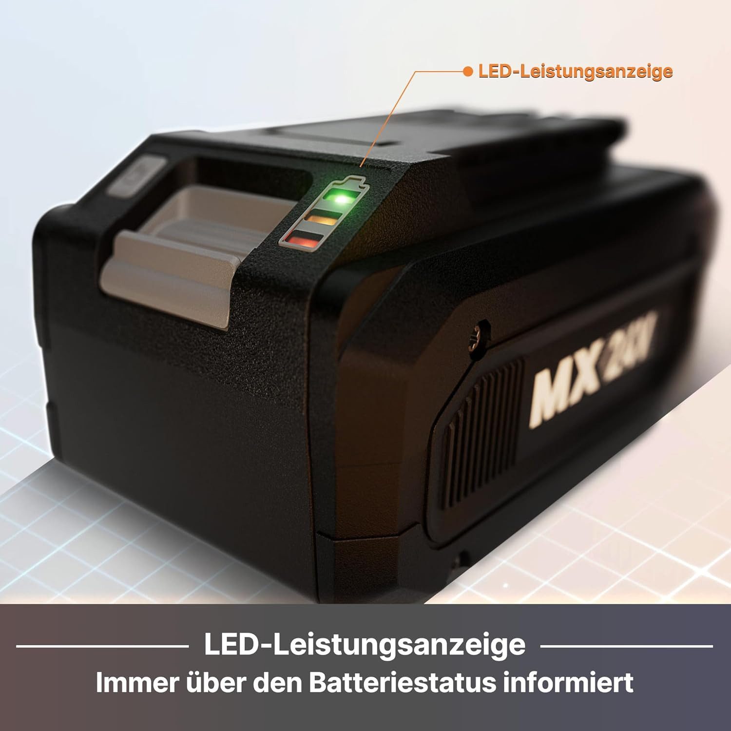 Lawnmaster 24V 4,0Ah Li-Ion Batterie Batterie, (1 St), für LAWNMASTER & VACMASTER