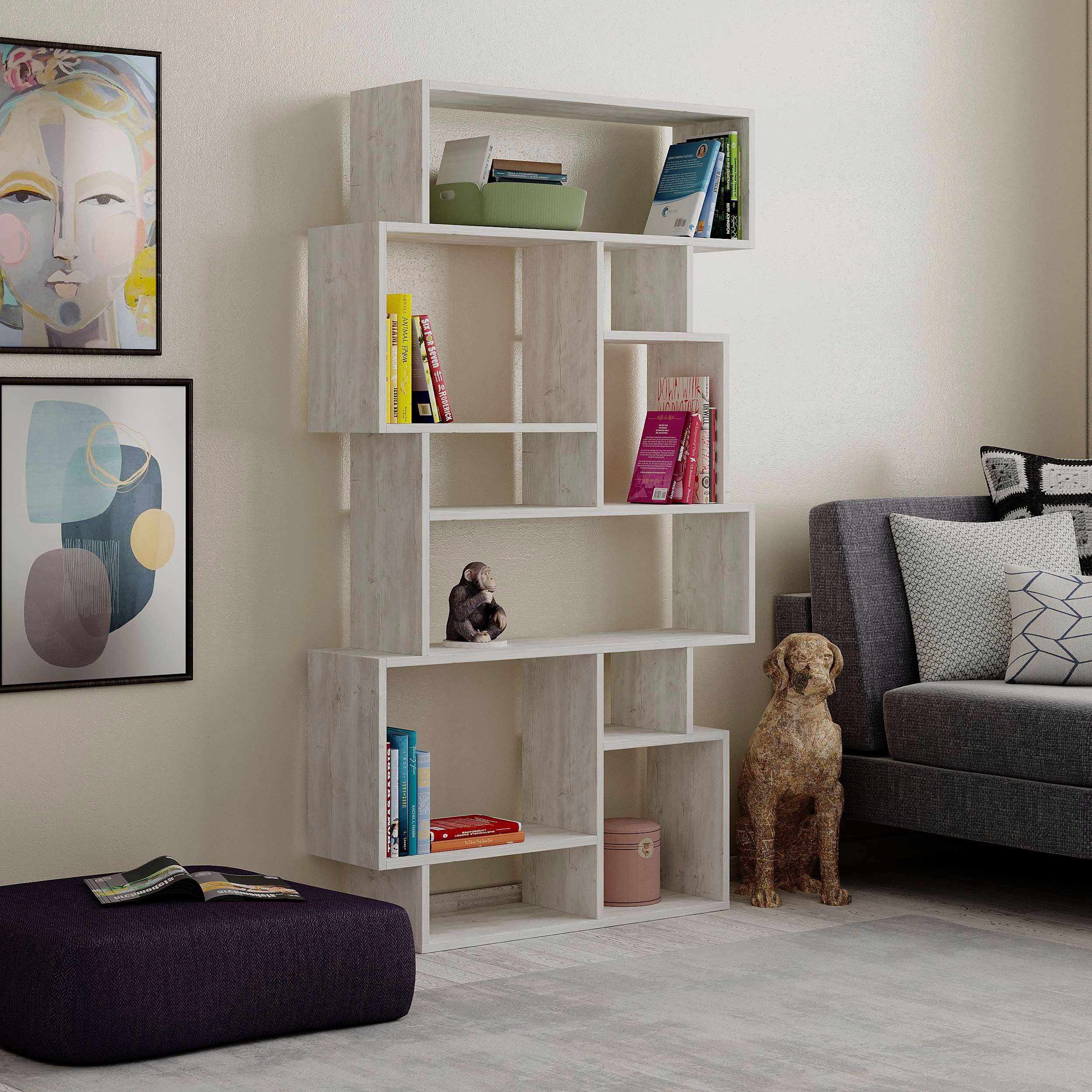 Decortie Bücherregal "Karmato Bücherregal", (Packung), Leichte Montage, Lag günstig online kaufen