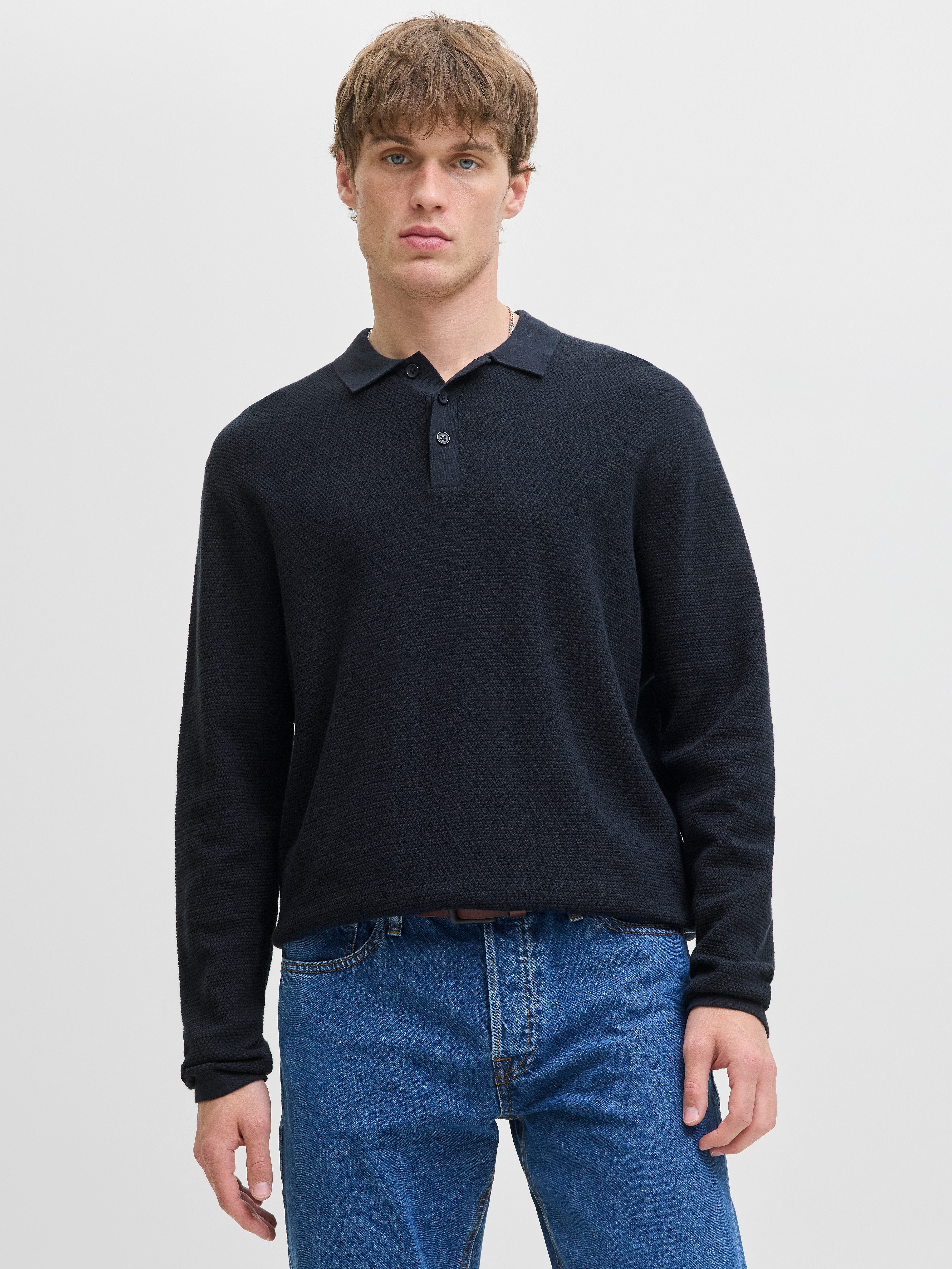 Jack & Jones Strickpullover JJEGEORGE KNIT POLO LS SN günstig online kaufen