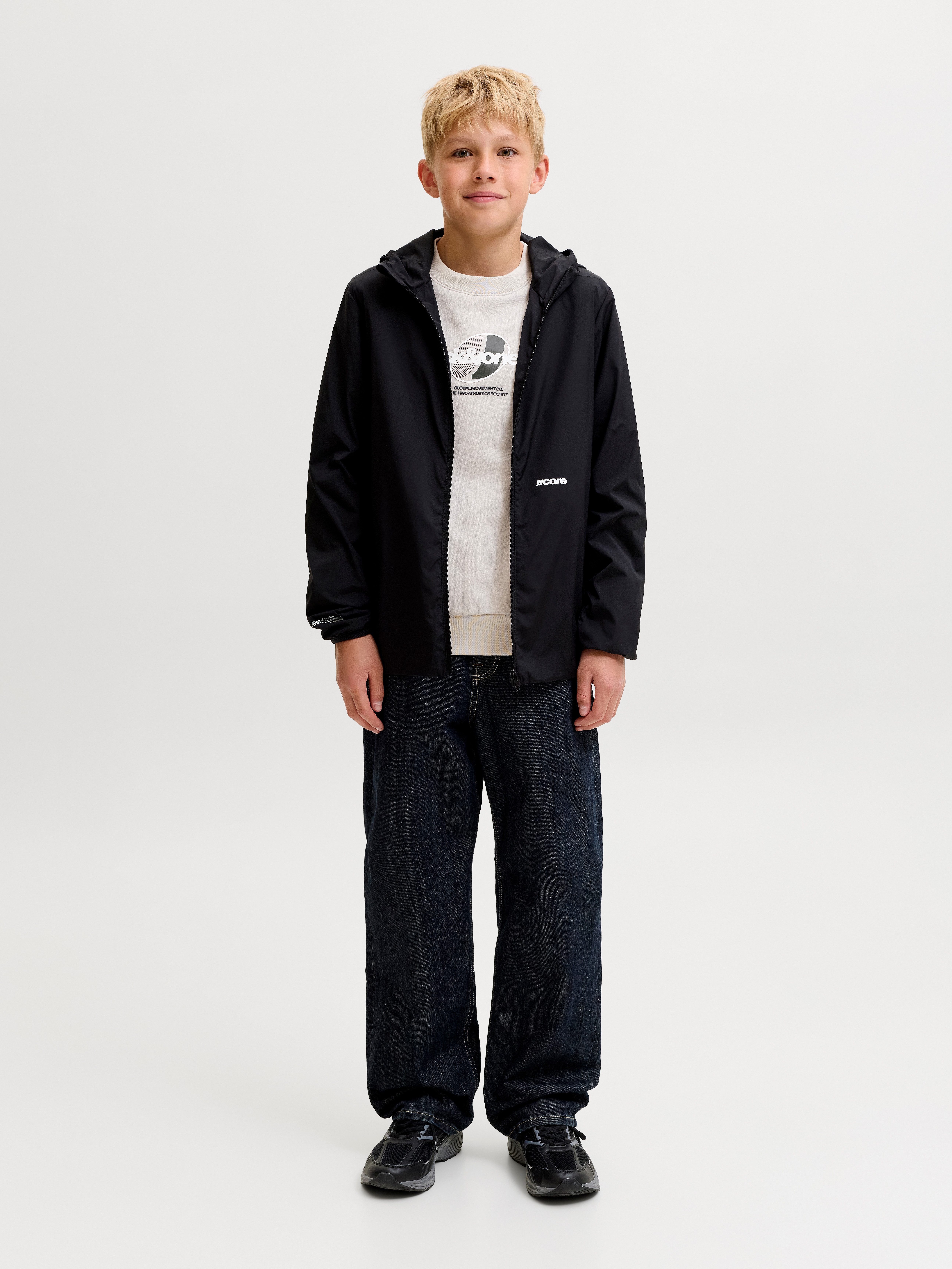 Jack & Jones Junior Sweatshirt JCOCLUB BRANDING SWEAT CREW NECK JNR Baumwollmischung, relaxed fit – Bild 5 von 5