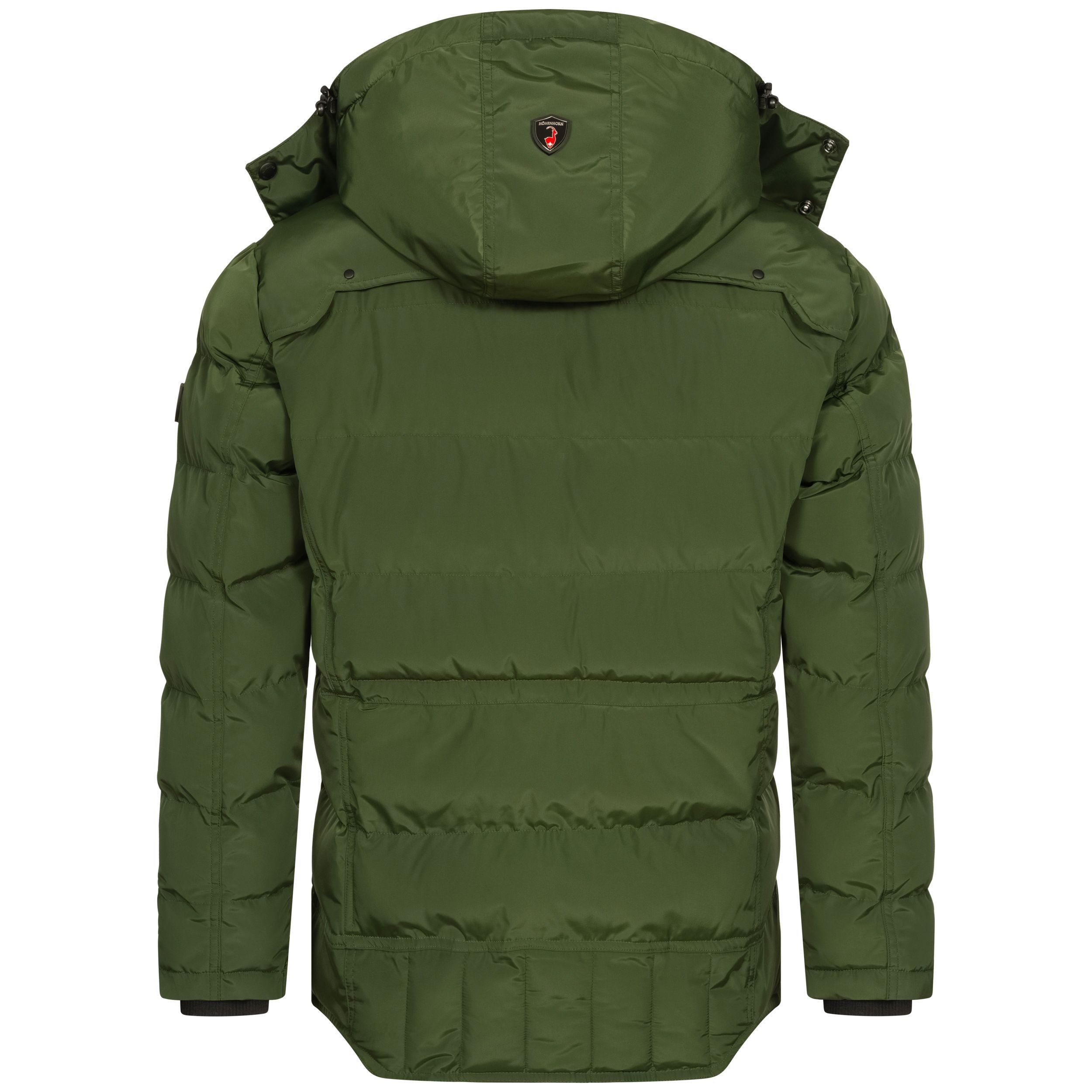 Höhenhorn Winterjacke Adamelo Herren Winter Jacke für Männer Quilted Steppjacke Gefüttert abnehmbarer Kunstfellkragen & Kapuze, weiche Microfleece Innenseite