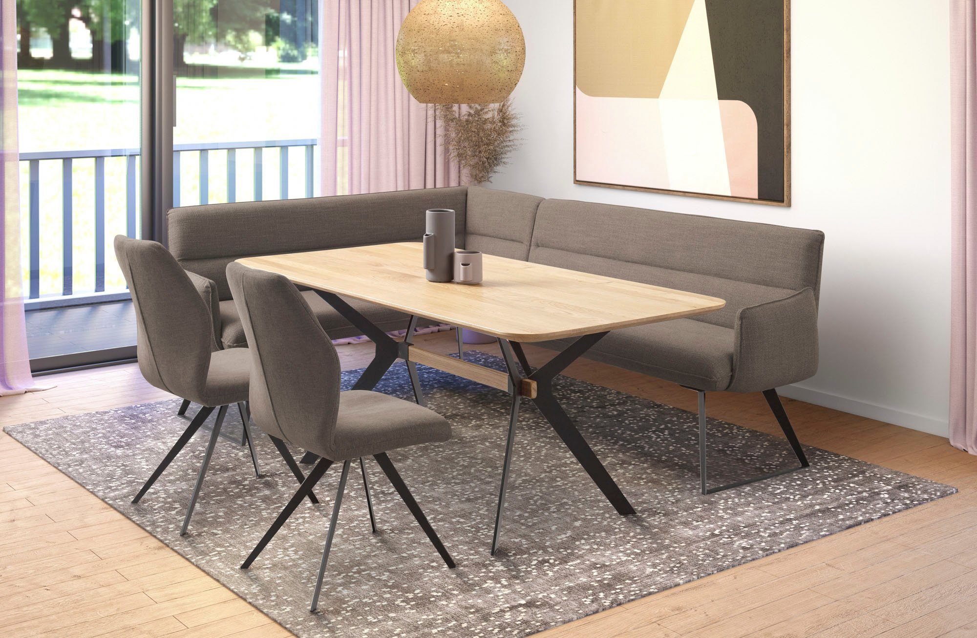 Home affaire Eckbank Preston OTTO´s Choice, mit Armlehnen, Esszimmer Bank, Polsterbank