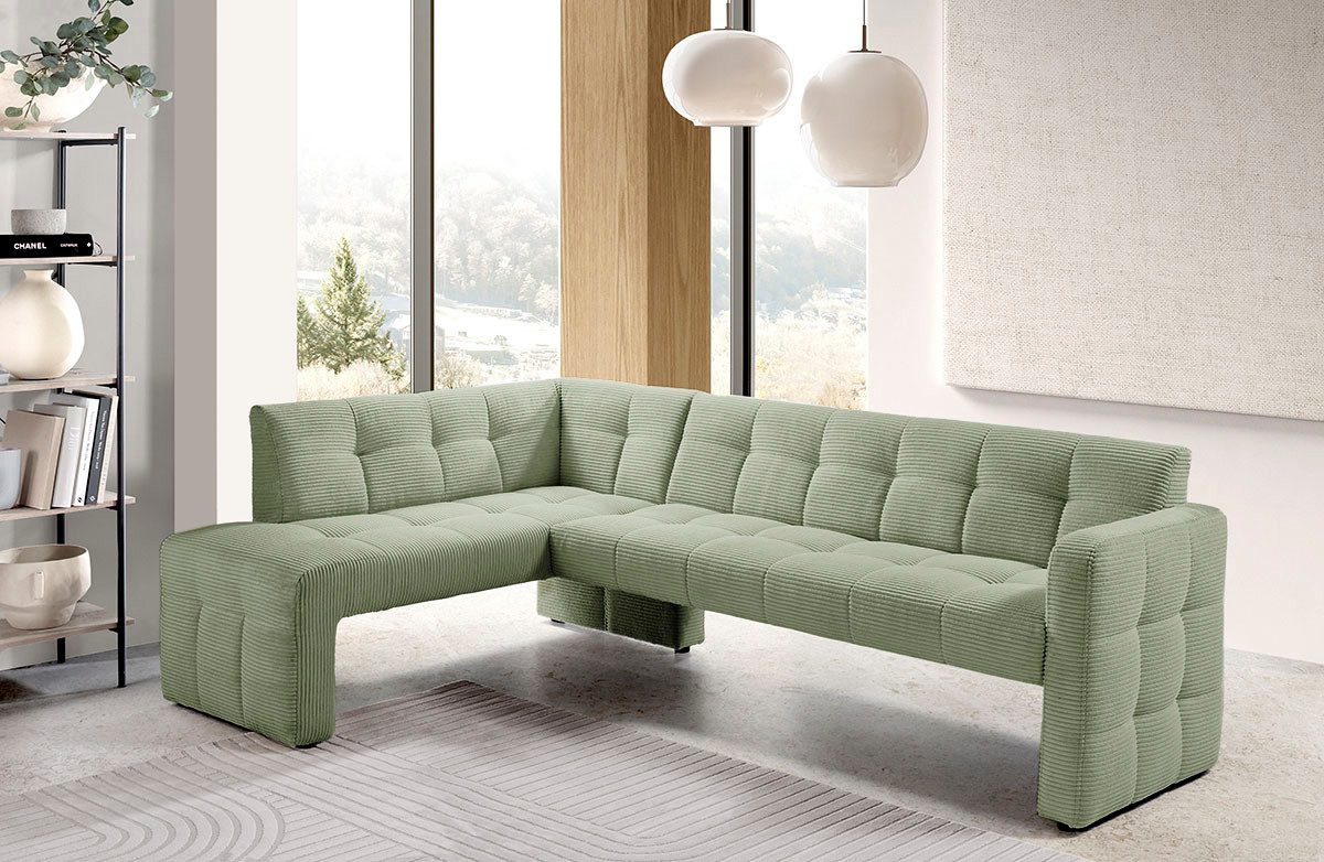 exxpo - sofa fashion Essbank Barista, bequem und elegant, hohe Bodenfreiheit, Eckbank Barista bequem und elegant, hochwertige Detailverarbeitung