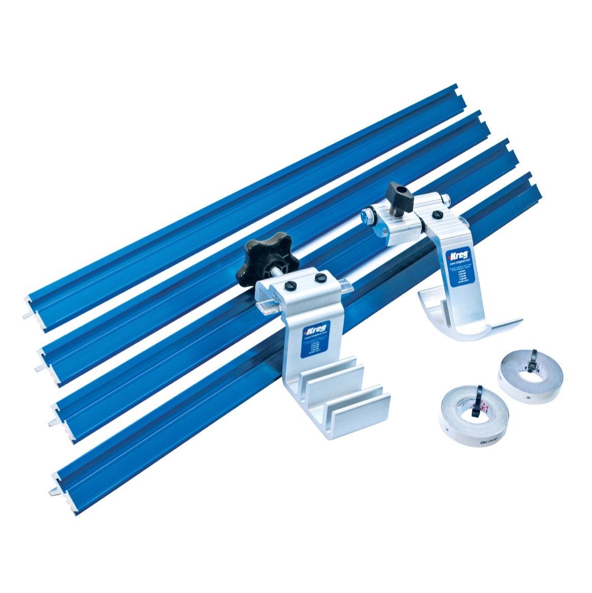 Kreg Maschinen-Führungsschienen Trak & Stop System Schienen Set mit Anschlägen metrisch 8-tlg. (KMS8