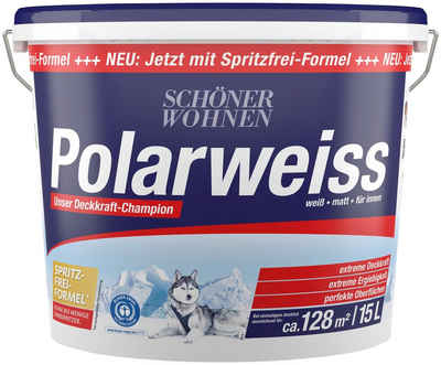SCHÖNER WOHNEN-Kollektion Wand- und Deckenfarbe »Polarweiss«, 15 l, starke Deckkraft