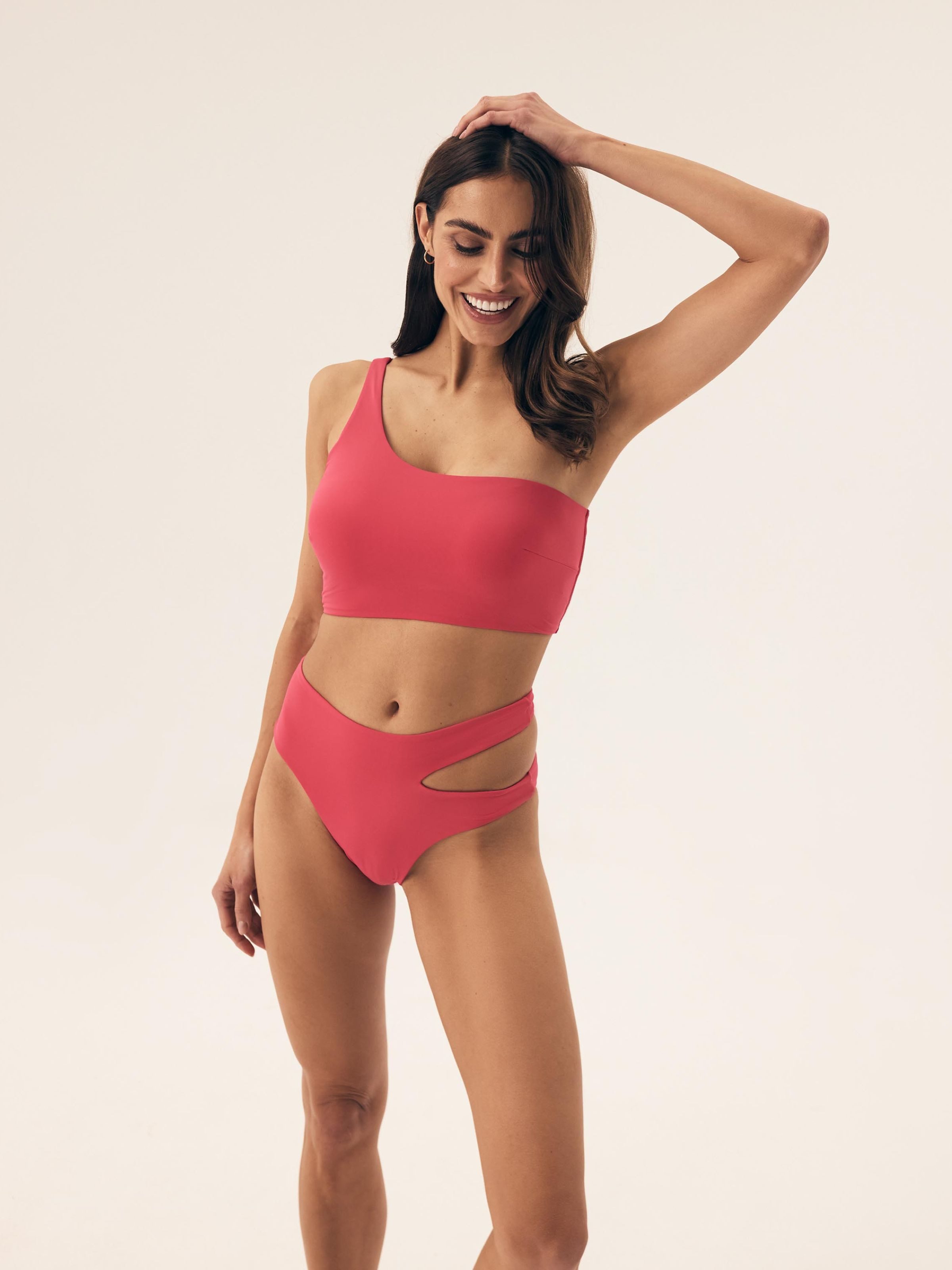 ESOTIQ Bügel-Bandeau-Bikini-Top Bikini Top Bandeau Firenze, ohne Polster, One Shoulder