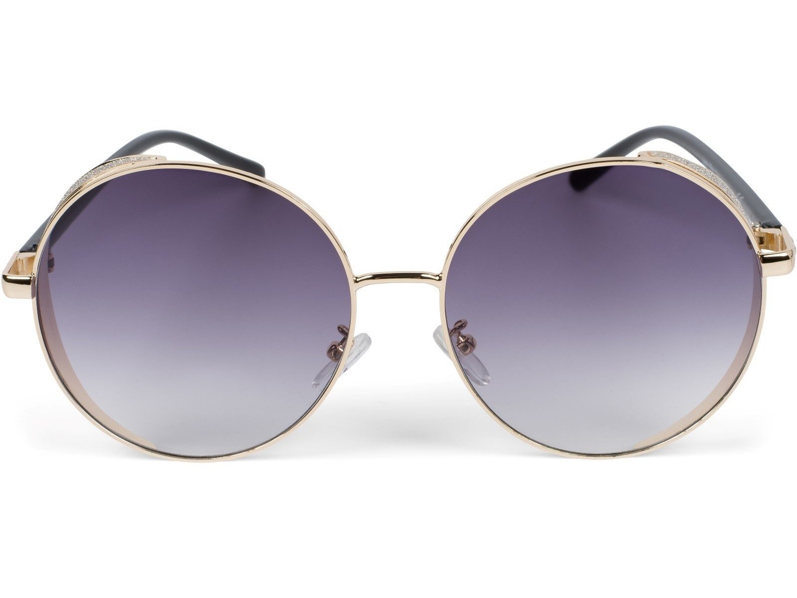 styleBREAKER Sonnenbrille Runde Sonnenbrille mit Glitzer Side Shield (1-St) Gradient