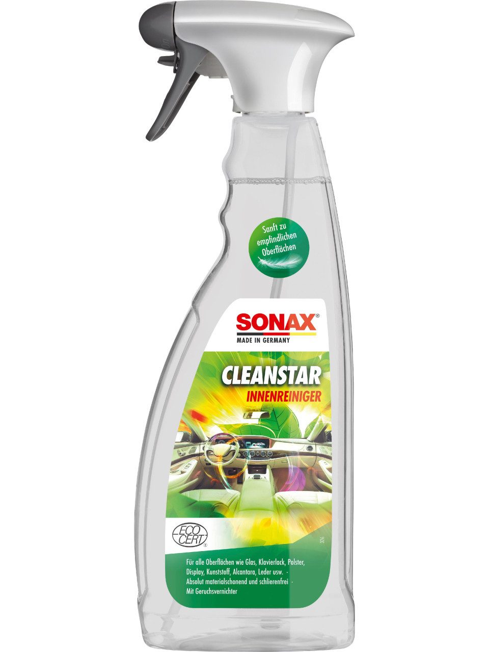 Sonax Sonax Auto Innenreiniger CleanStar Ecocert 750 ml Cockpit-Reiniger