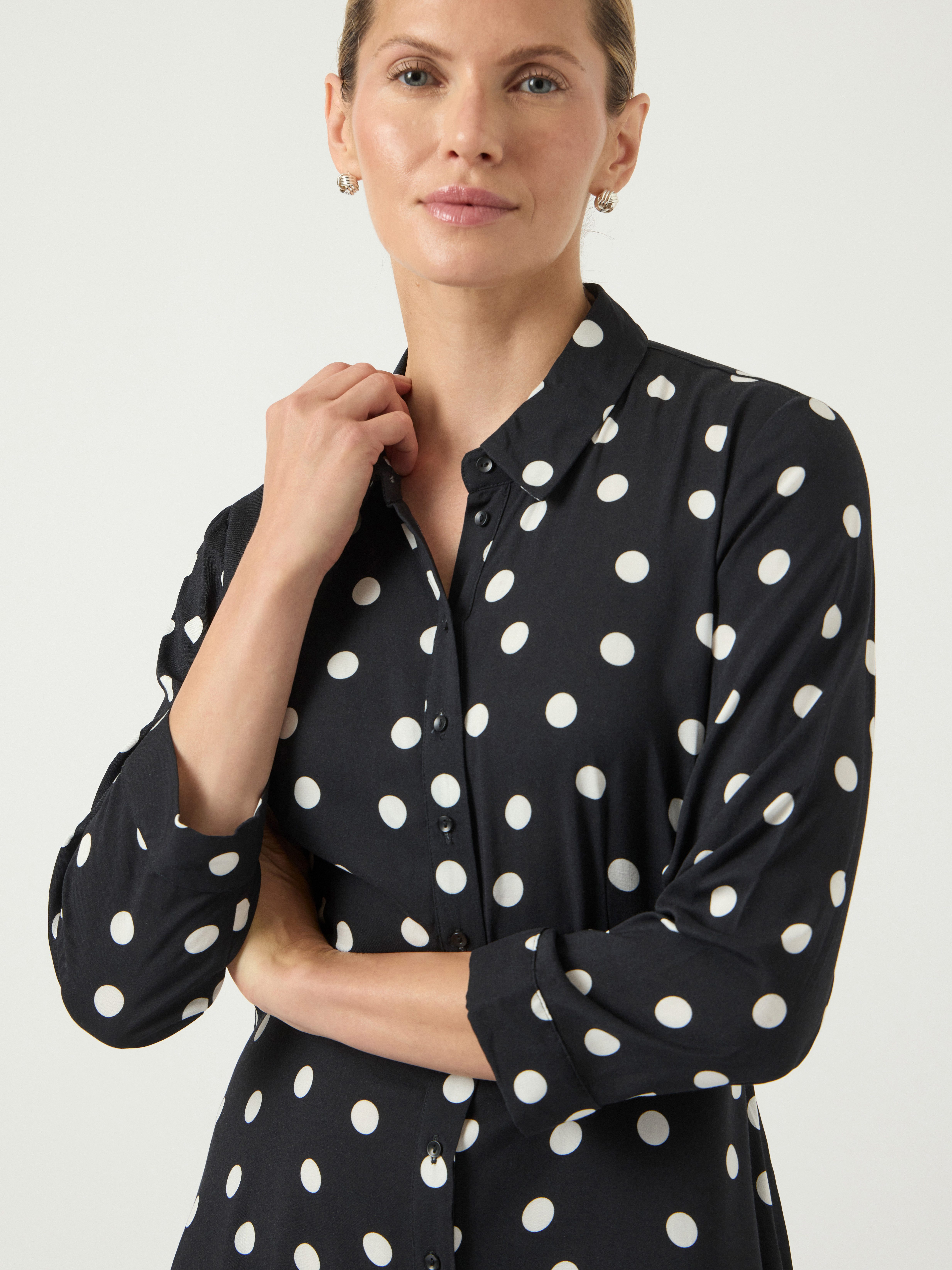 Y.A.S Hemdblusenkleid YASSAVANNA LONG SHIRT DRESS Viskose, loose fit
