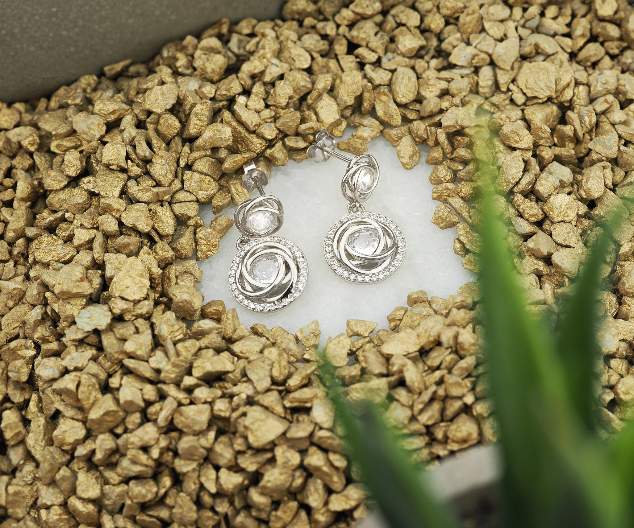 Sofia Milani Paar Ohrhänger Zirkonia, 925 Silber Damen Schmuck - E2405