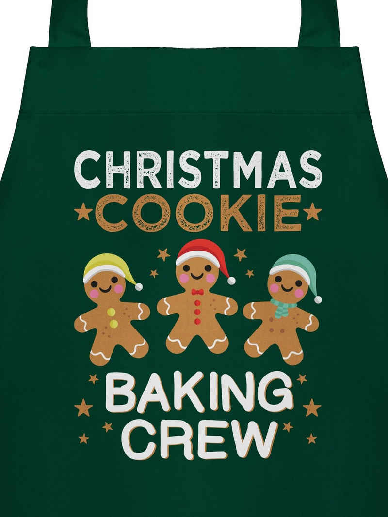 Shirtracer Kochschürze »Baking Crew - 3 Lebkuchenmännchen - Lustige Kinder-Schürze - Kinder Kochschürze«, (1-tlg), kinder küchenschürze christmas - kinderkochschürze frohe weihnacht