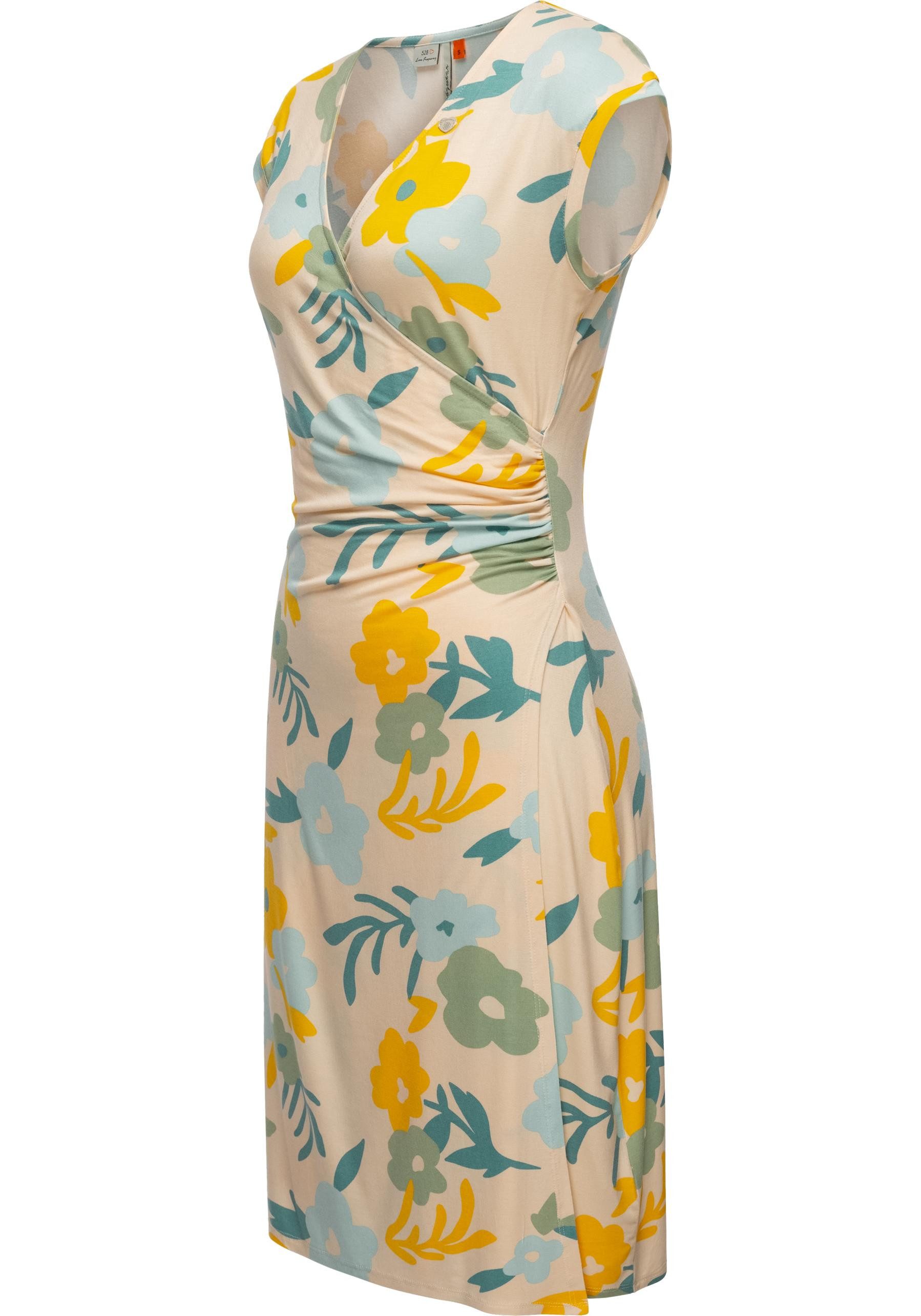 Ragwear Etuikleid Crupi Print figurbetontes Sommerkleid mit Raffung an der Taille – Bild 2 von 3