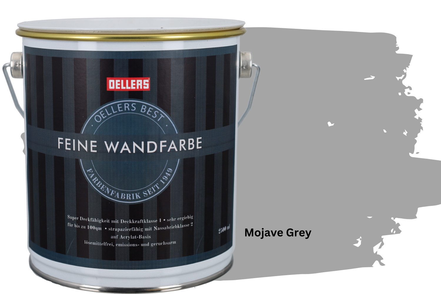 OELLERS Wandfarbe Premium, Feine Wandfarbe, 2,5 Liter Matt