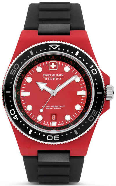 Swiss Military Hanowa Quarzuhr OCEAN PIONEER, SMWGN0001183, Armbanduhr, Herrenuhr, Schweizer Uhr, Swiss Made, Datum, Saphirglas