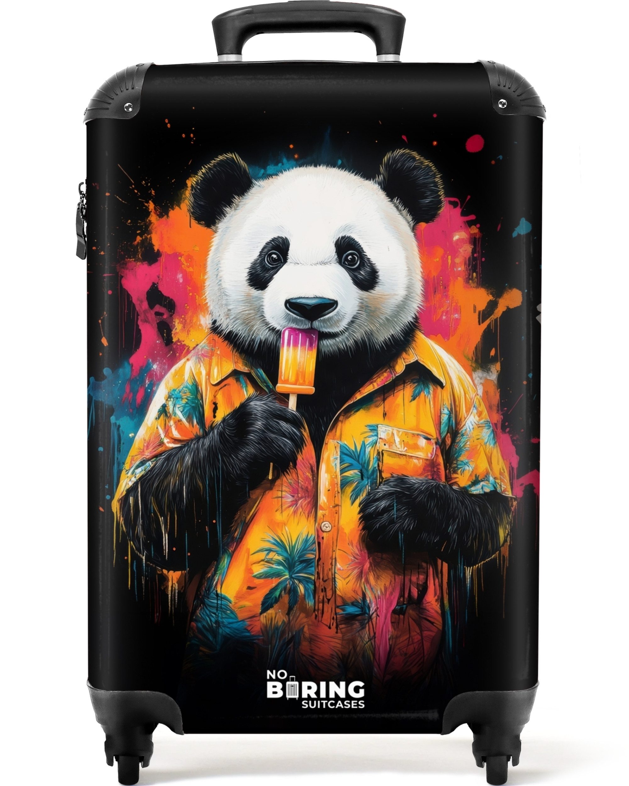 NoBoringSuitcases.com© Hartschalen-Trolley Sommerpanda mit Eiscreme 55x35x2 günstig online kaufen