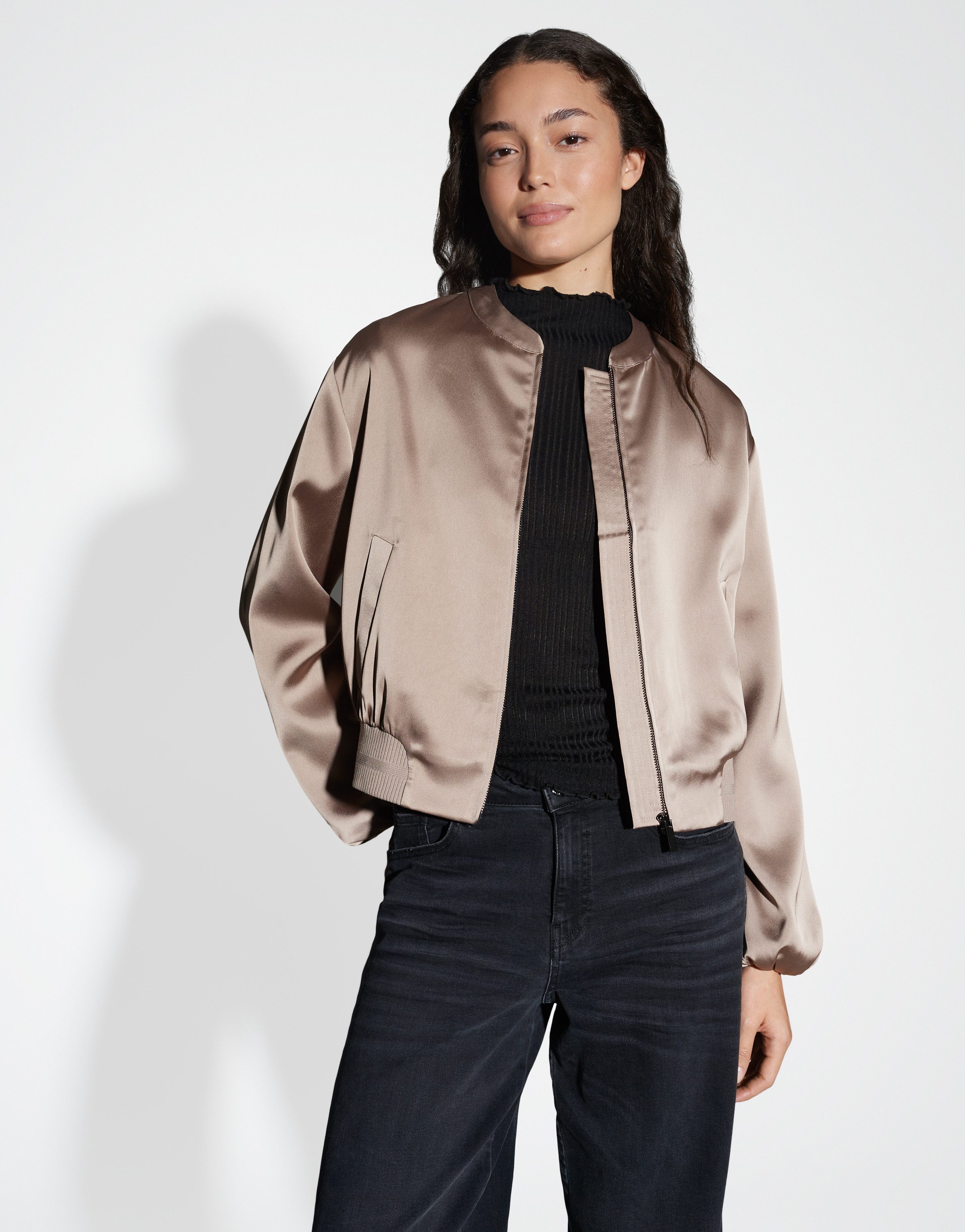 OPUS Jackenblazer JUPITA Regular aus Satin