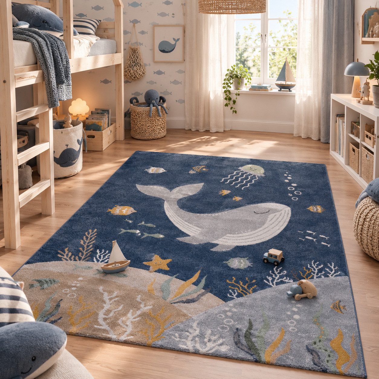 Pergamon Kinderteppich Kinder Teppich Maui Kids Ozean, Rechteckig, Höhe: 13 mm