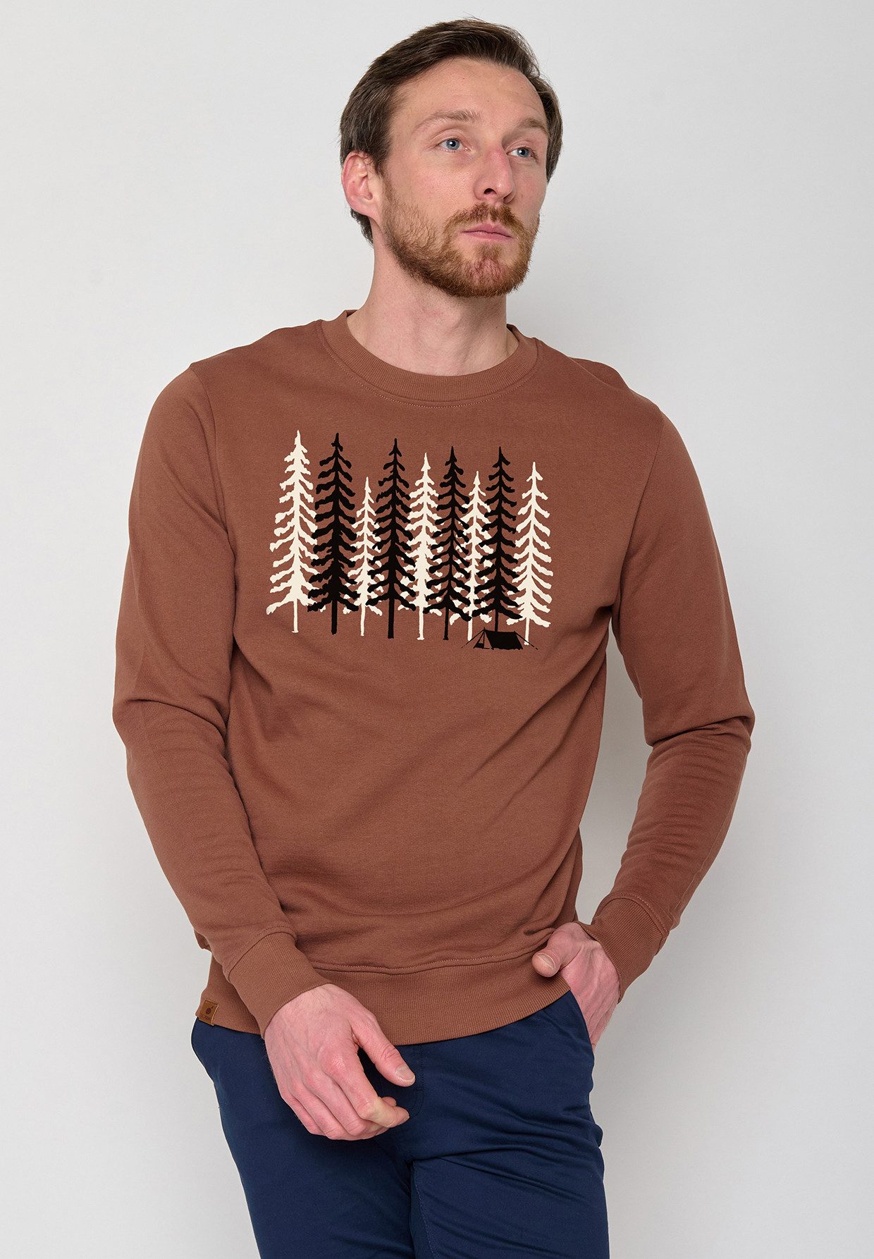 GreenBomb Sweatshirt Wild Nature Wood Camp Motiv Natur