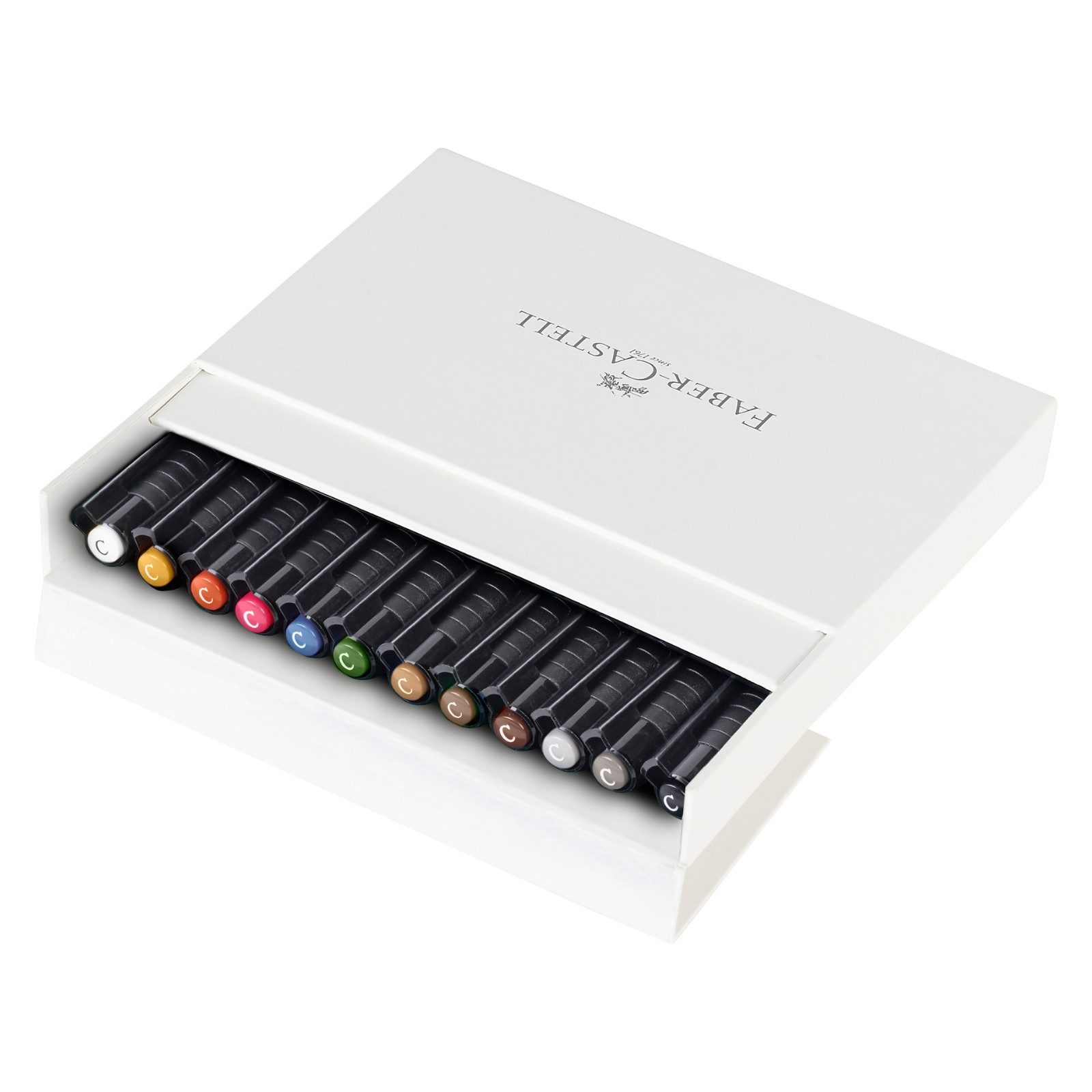 Faber-Castell Kalligraphie-Stift Faber-Castell Pitt Artist Pen Callygraphy Tintenschreiber - 12er Ateli