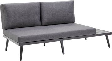 KONIFERA Gartenlounge-Set Denver, (Set, 14-tlg., 2x 2er Sofa mit Ablae, 1x Ecke, 1x Sessel, 1x Tisch 85x85x39,5cm), Aluminium, inkl. Auflagen, individuell stellbar, 6 Personen