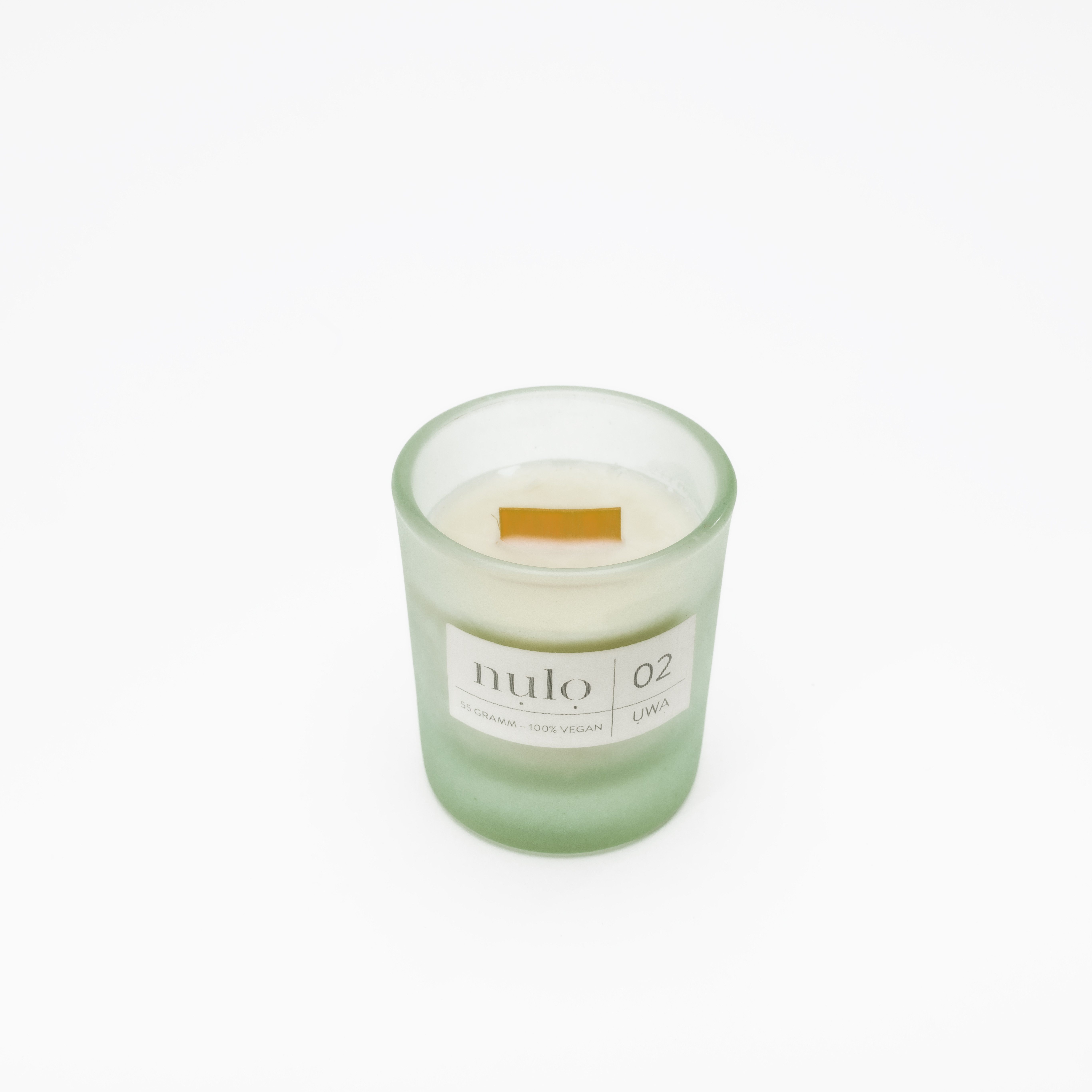 nụlọ Duftkerze 2 Uwa 55g – Wacholder & Kiefer, erdiger Duft, Holzdocht