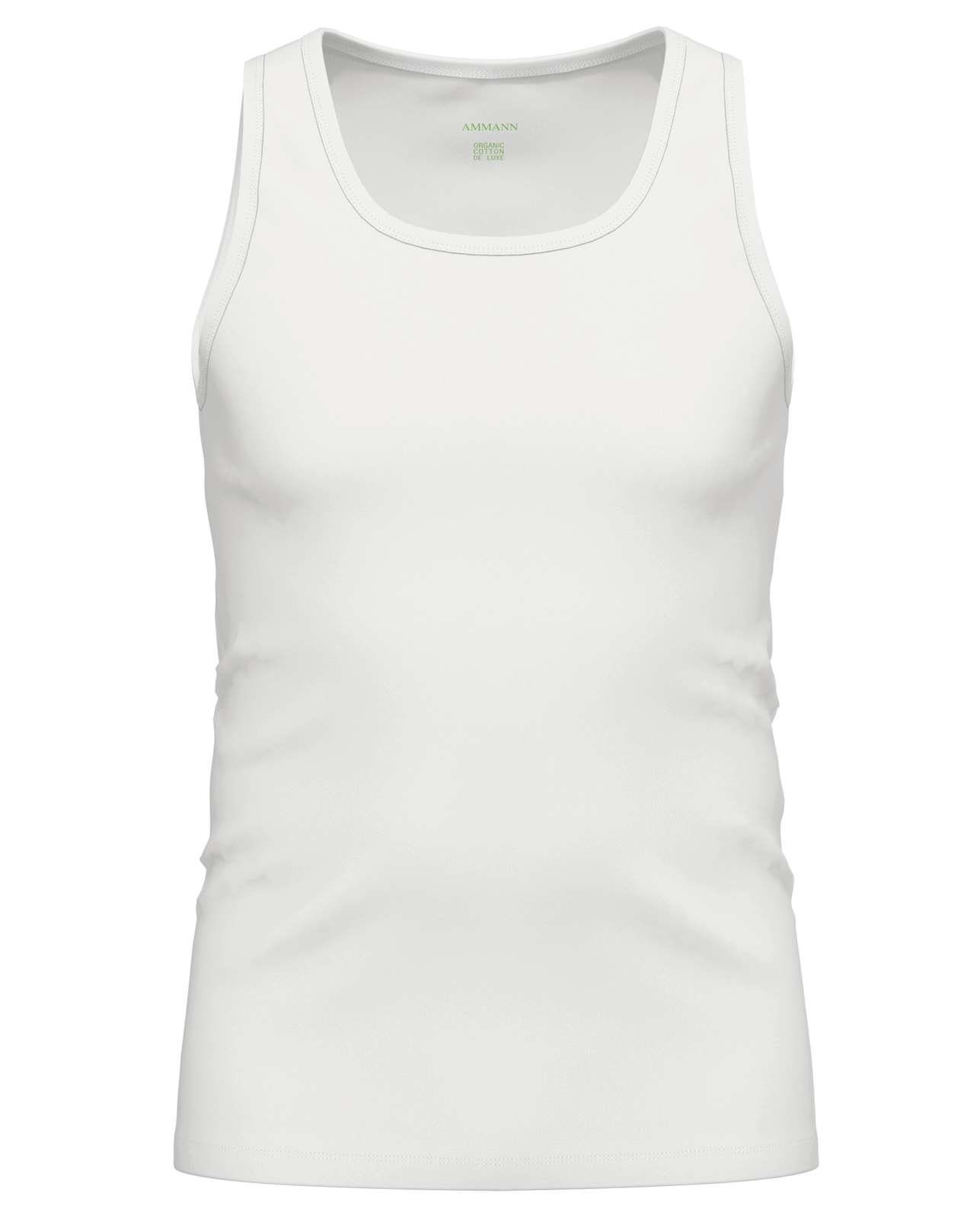 Ammann Unterhemd Organic De Luxe 2er Pack (Spar-Pack, 2er-Pack) Weiß