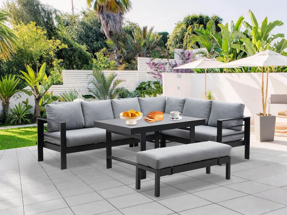 MeXo Gartenlounge-Set Aluminium Gartenmöbel Set für günstig online kaufen