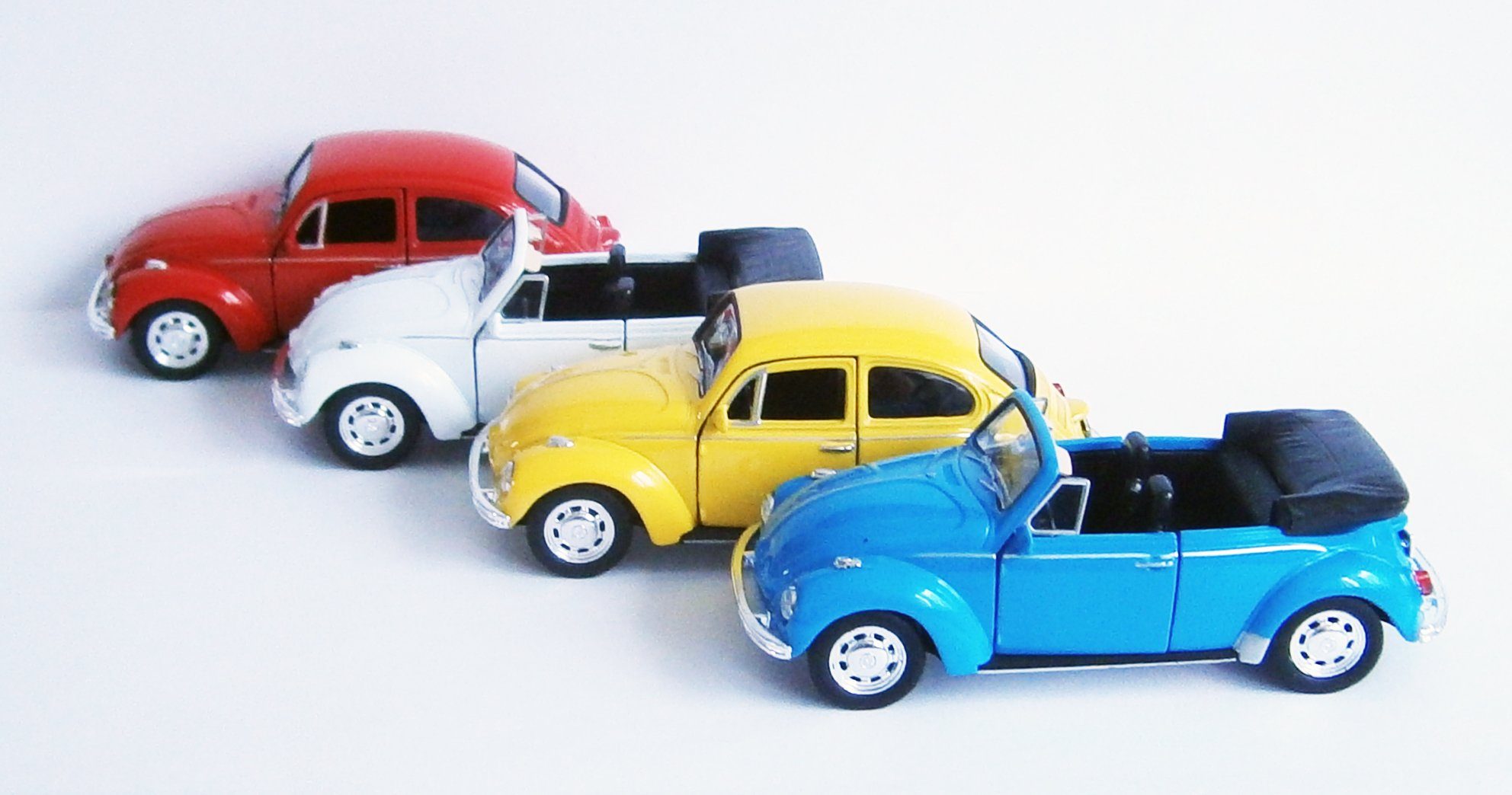 Welly Modellauto VOLKSWAGEN BEETLE Käfer VW Modellauto Modell Auto 137 (Rot), Spielzeugauto Kinder Geschenk