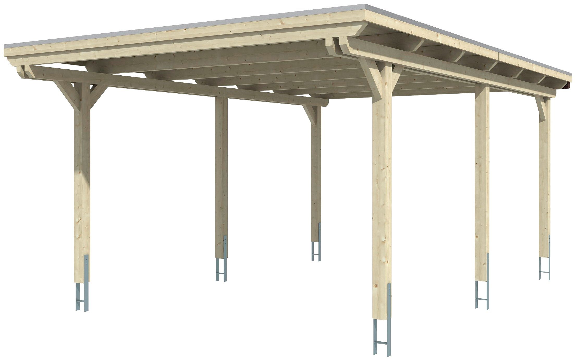 Skanholz Einzelcarport Emsland, BxT: 404x604 223 cm cm, Einfahrtshöhe