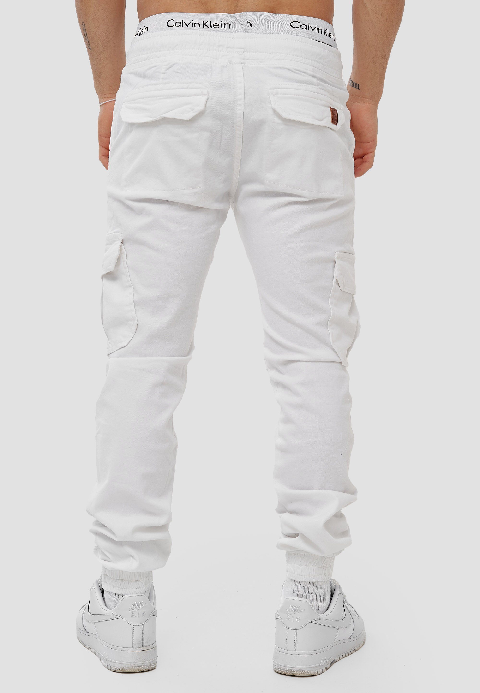 OneRedox Straight-Jeans Cargohose Streetwear, Casual 1-tlg) H-3414 Freizeit Business (Chino Weiß