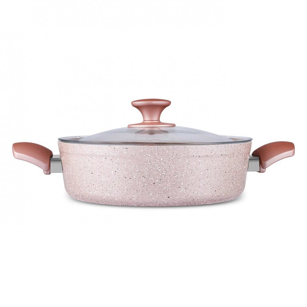 Karaca Topf-Set Biogranit Topf & Pfannenset 7-teilig Induktiongeeignet Roségold, Biogranit, Gleichmäßige Wärmeverteilung – Bild 5 von 5