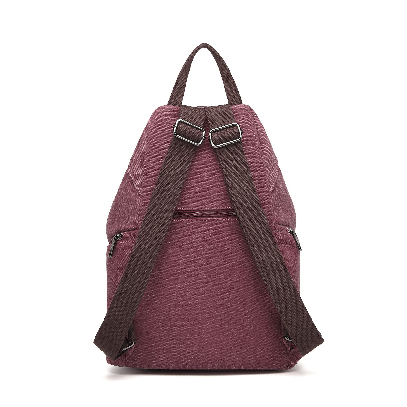 KONO Rucksack Vintage Canvas Rucksack Vintage Umhängetasche für Reise & Schule – Bild 5 von 5