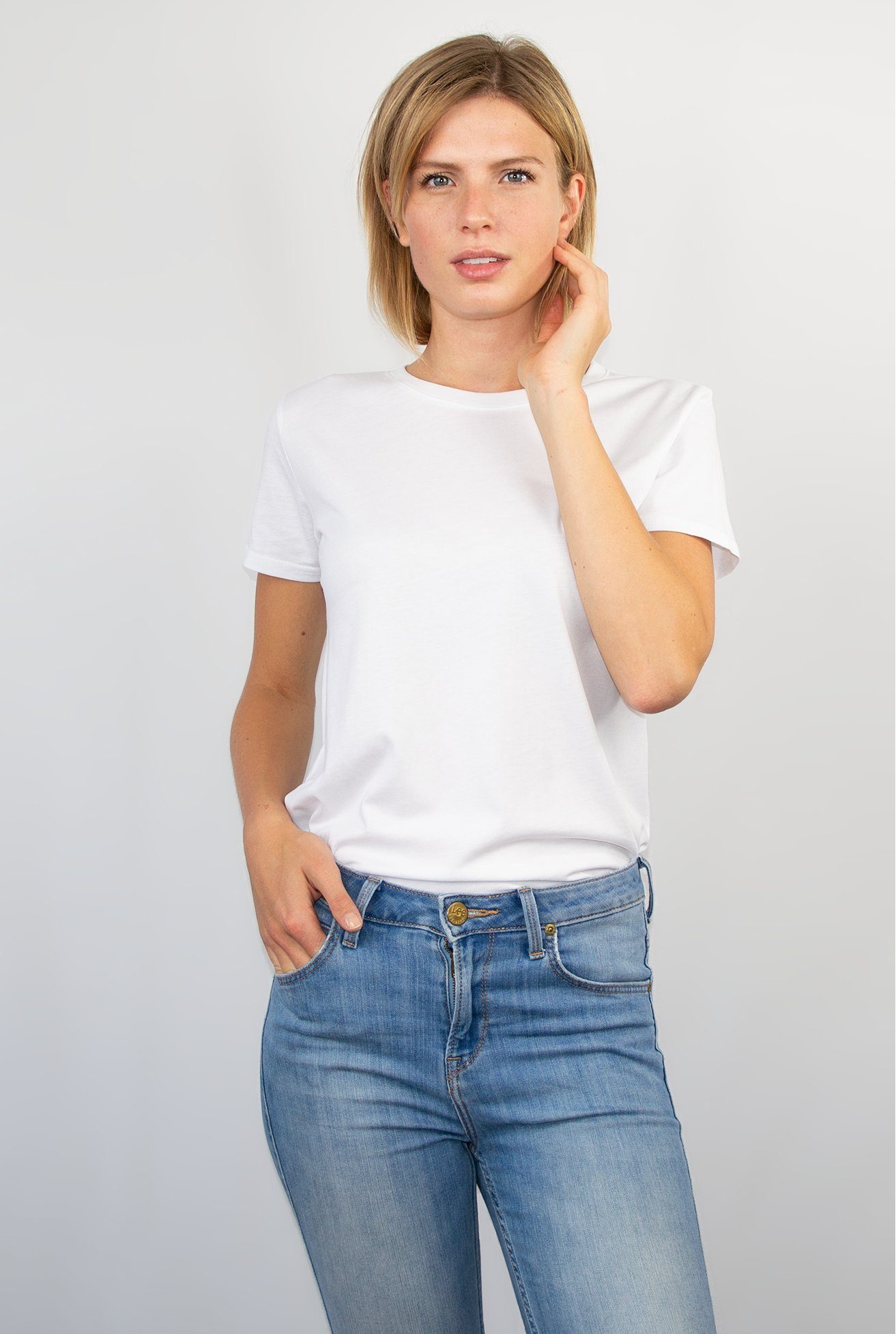 HONEST BASICS Rundhalsshirt W aus OCS und GRS zertifizierter Bio-Baumwolle günstig online kaufen