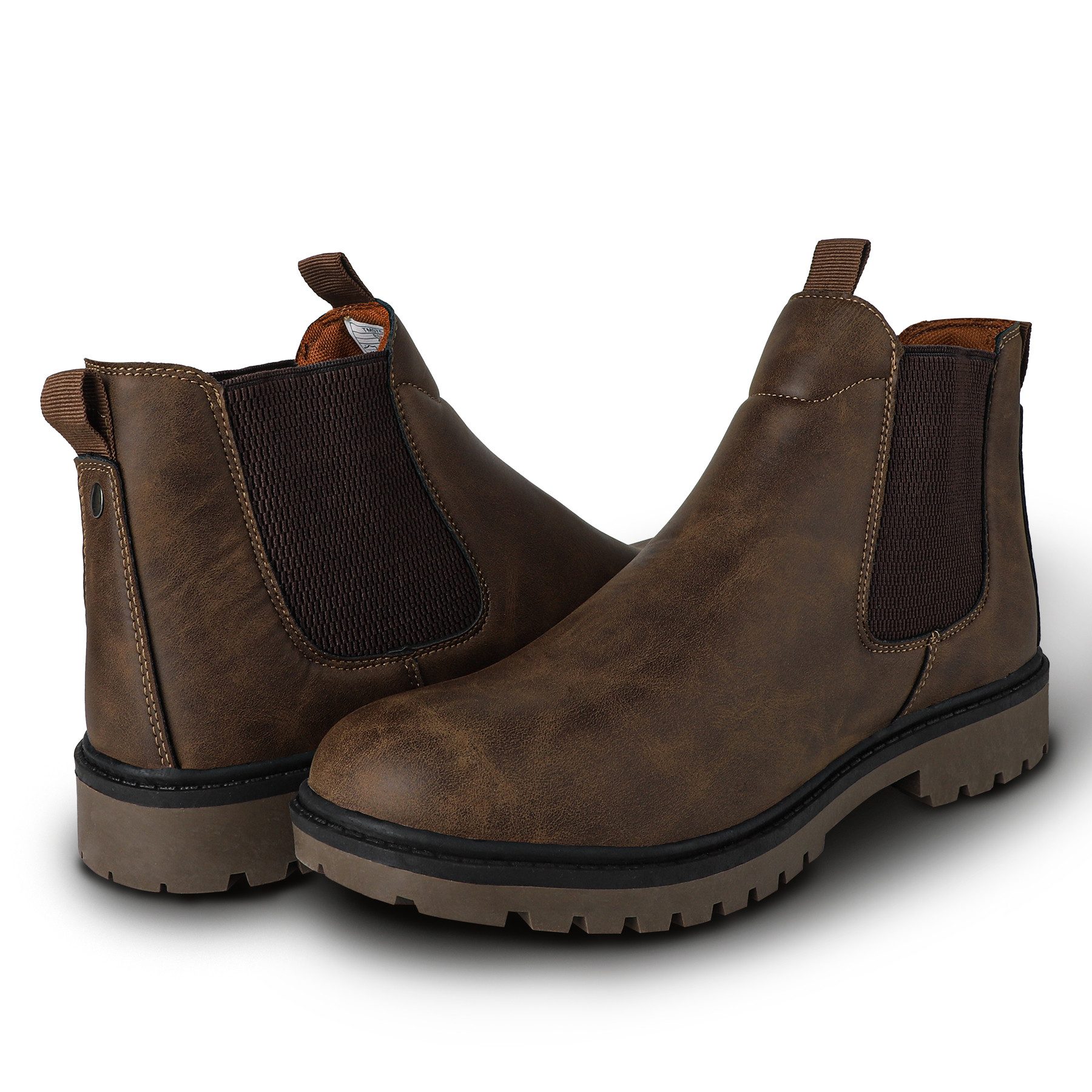 TIESTRA Herren-Chelsea-Stiefel, klassische Stiefeletten aus Kunstleder Chelseaboots ideal für den Alltag und Freizeitlooks