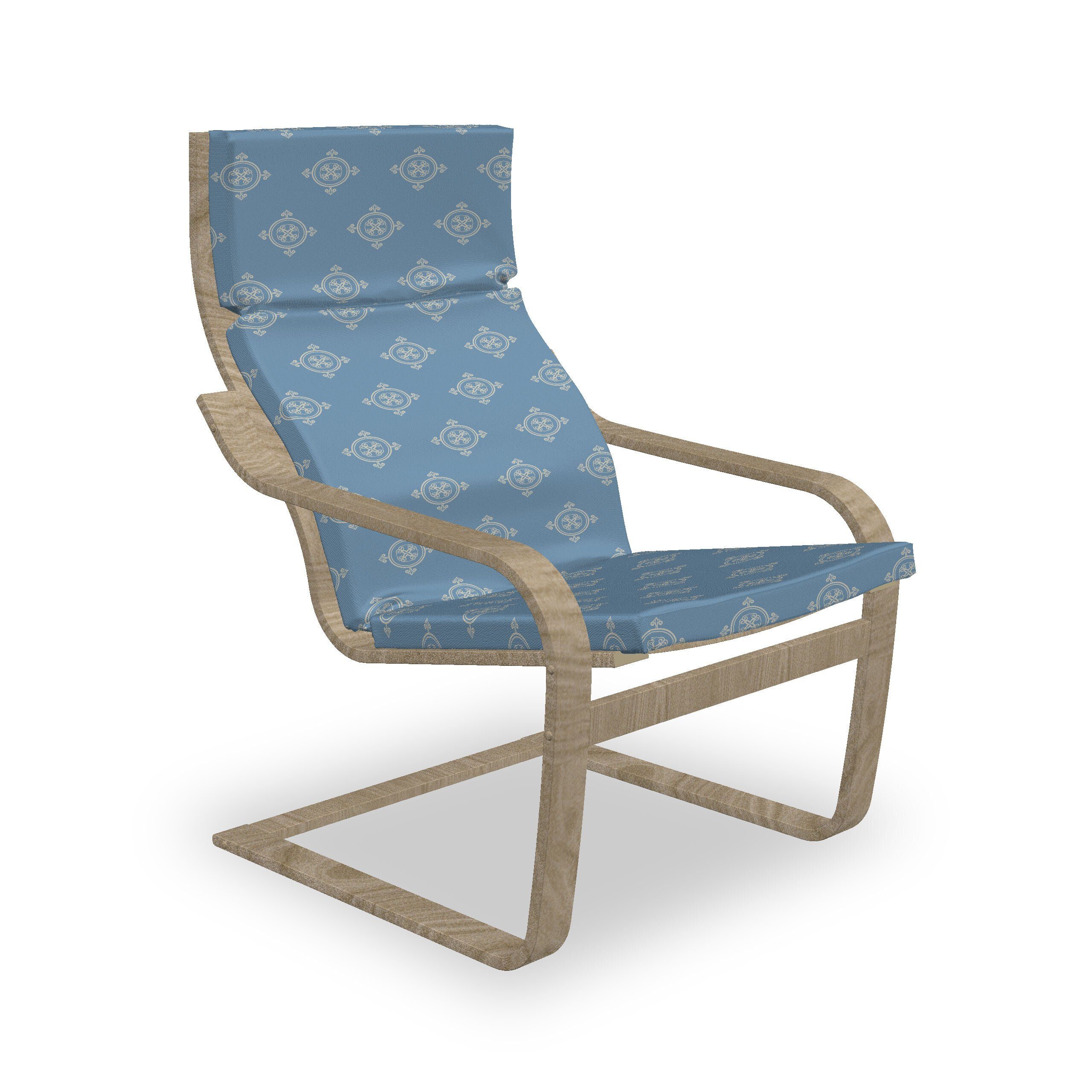 Reißverschluss, Sitzkissen mit und Stuhlkissen Geometrisch Mittelalterliches Hakenschlaufe Abakuhaus Stuhlkissen Muster mit