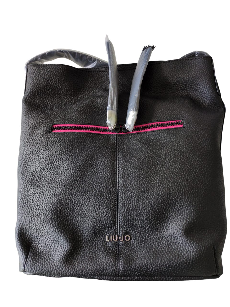 Handtasche Damen Hobo Schultertasche Kunstleder Stoff Schwarz N16069E0086-22222