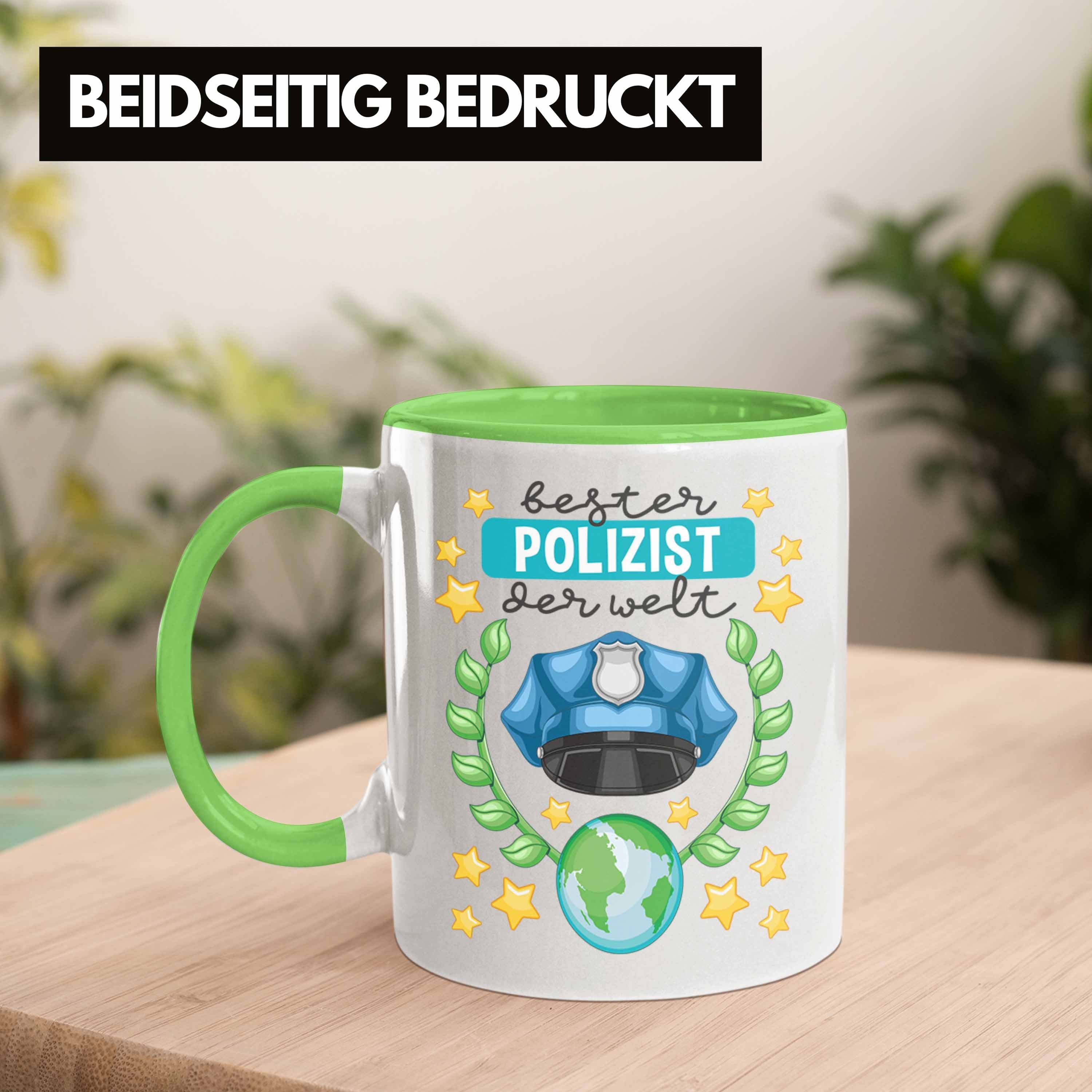 Männer Lustig Geschenke Tasse Geschenk Grün Tasse Polizei Spruch Polizist Bester Trendation mit Trendation -