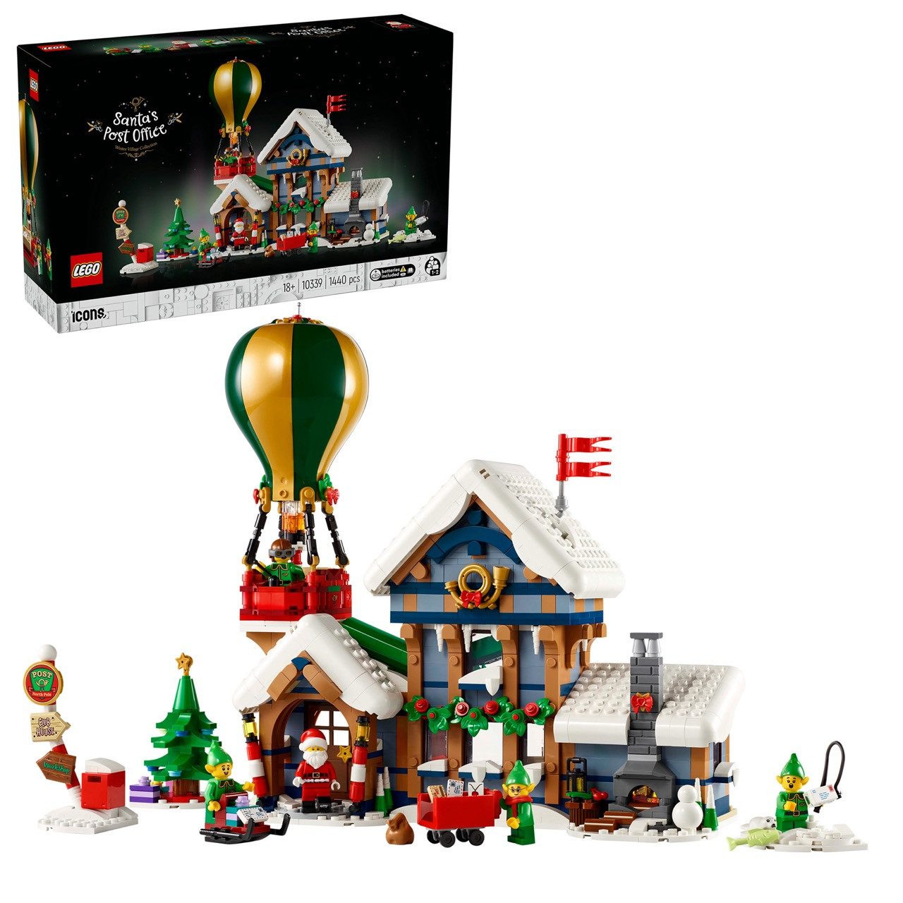LEGO 10339 Icons - Postamt des Weihnachtsmanns Konstruktions-Spielset