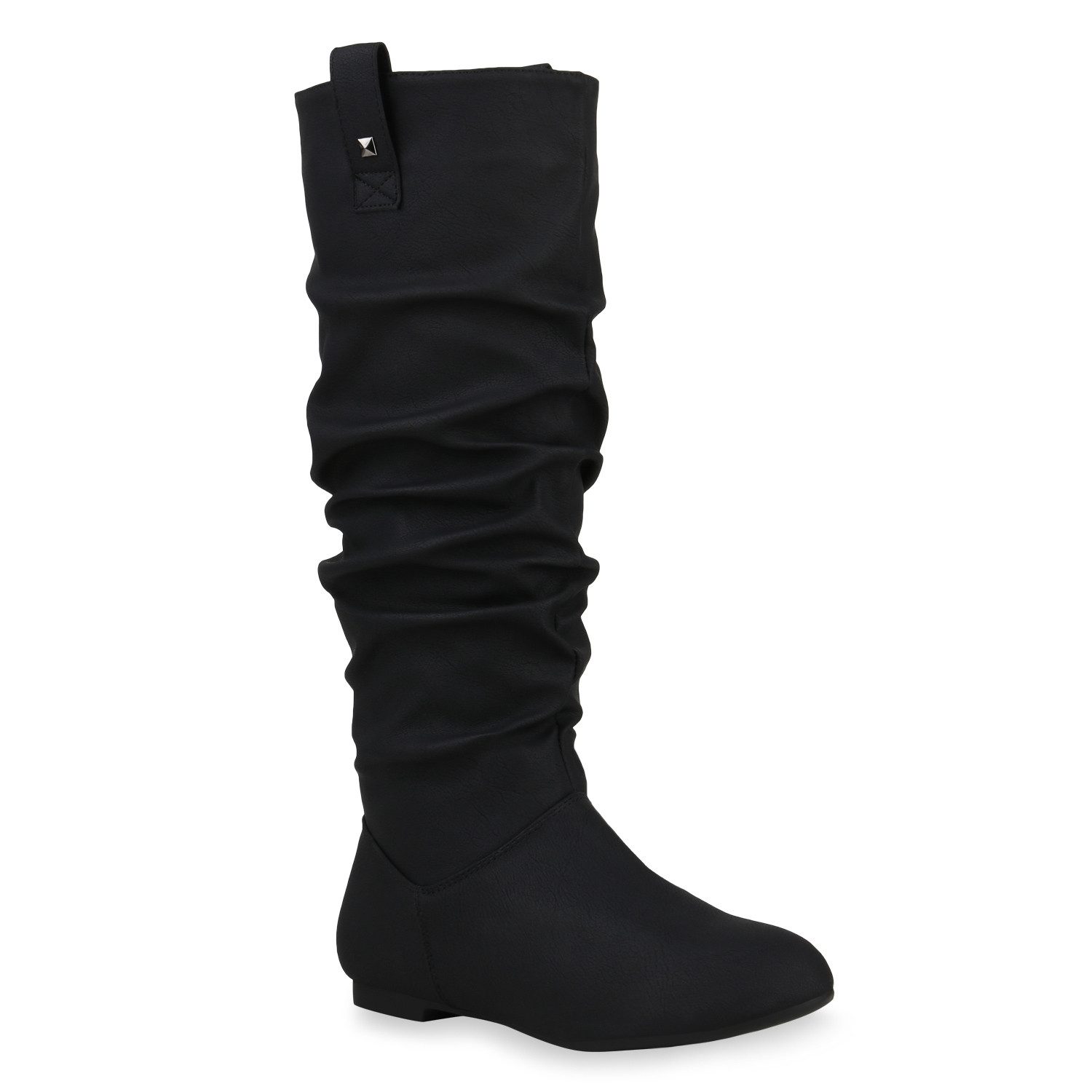 VAN HILL 820242 Schlupfstiefel Damen Schlupfstiefel Warm Gefütterte Stiefel Nieten Winter